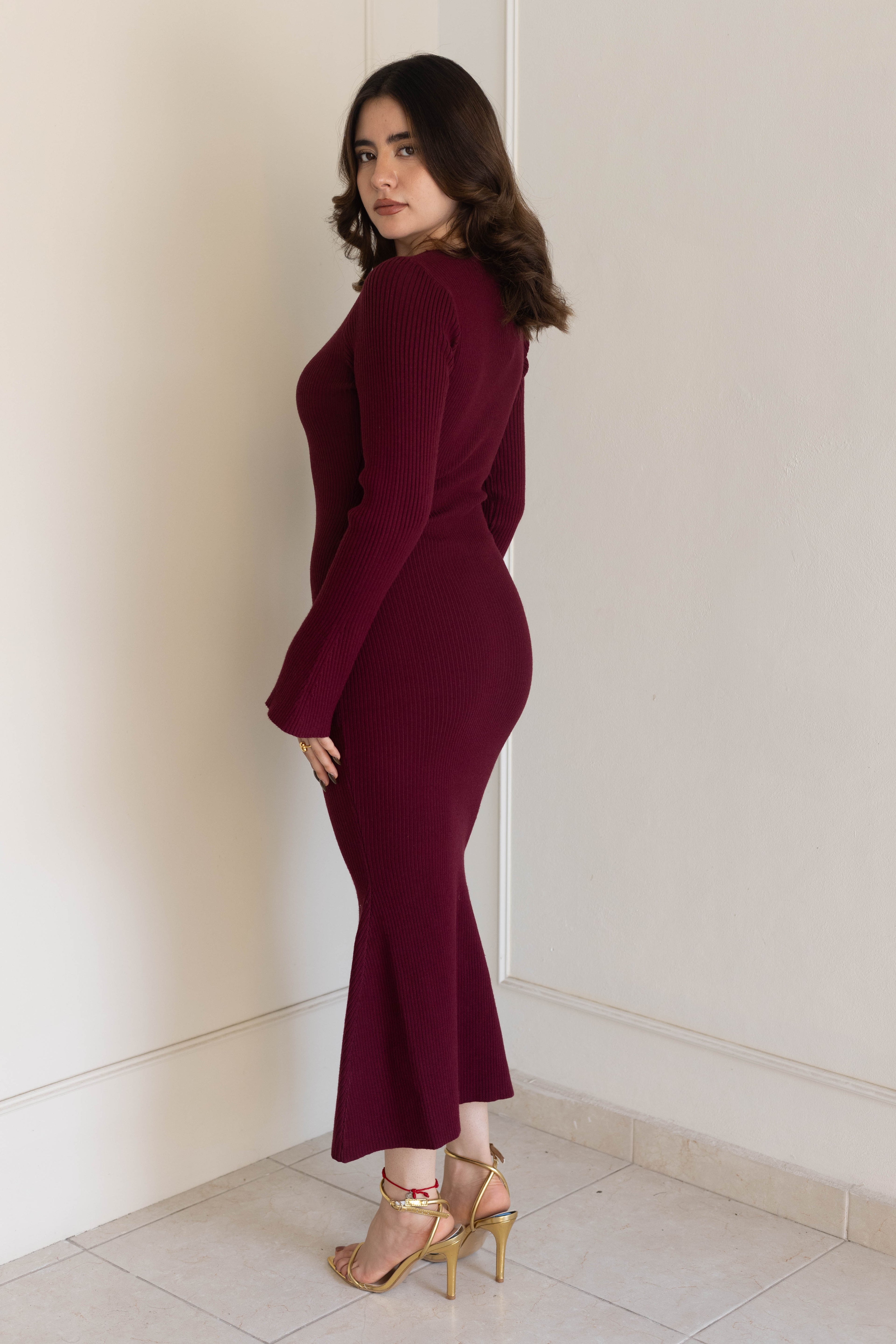 Vestido largo tejido