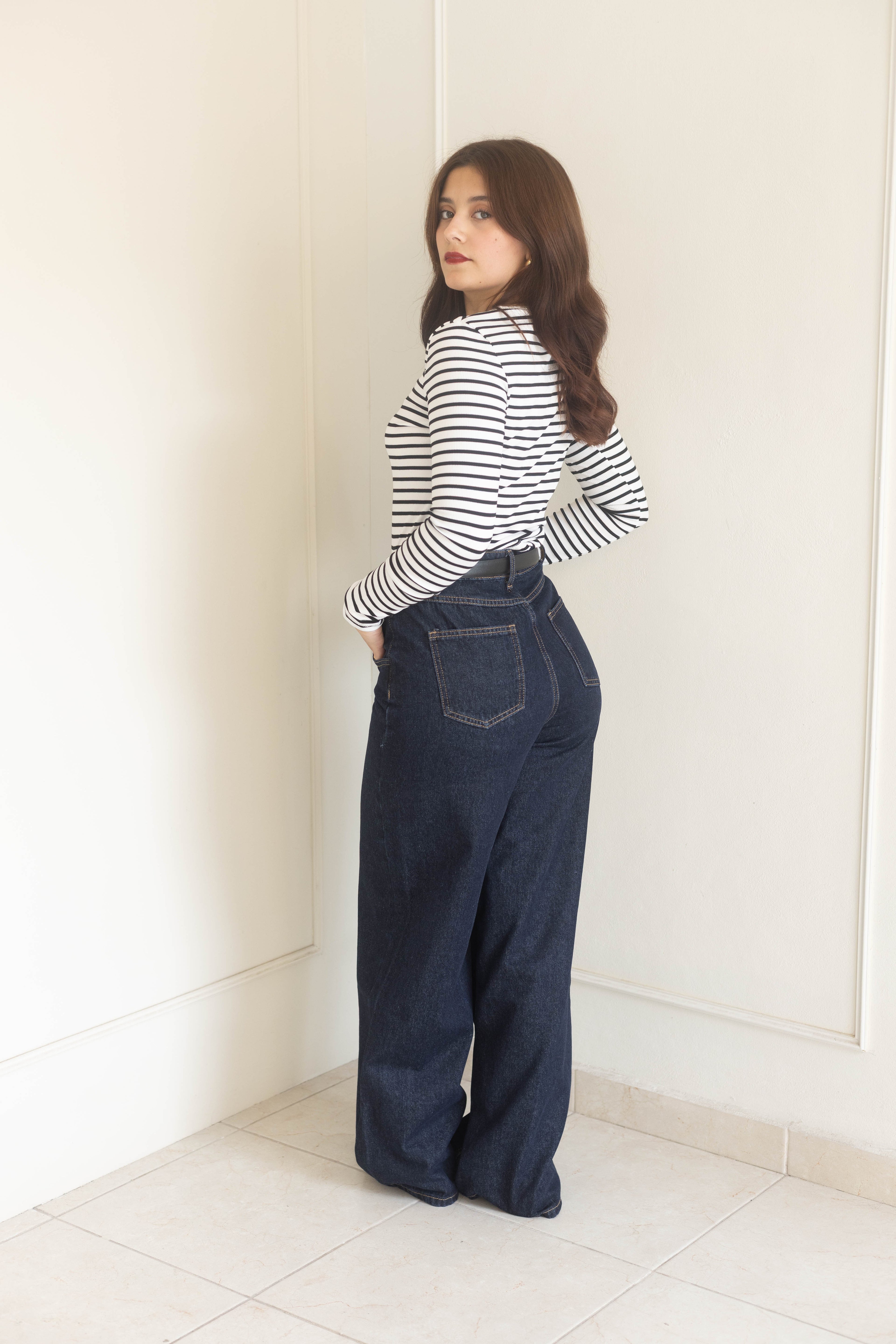 Blusa de rayas manga larga