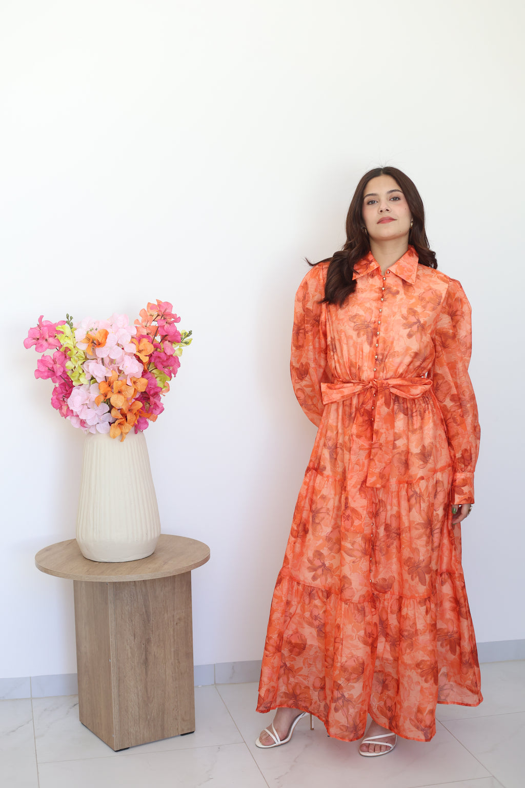Vestido MIDI naranja