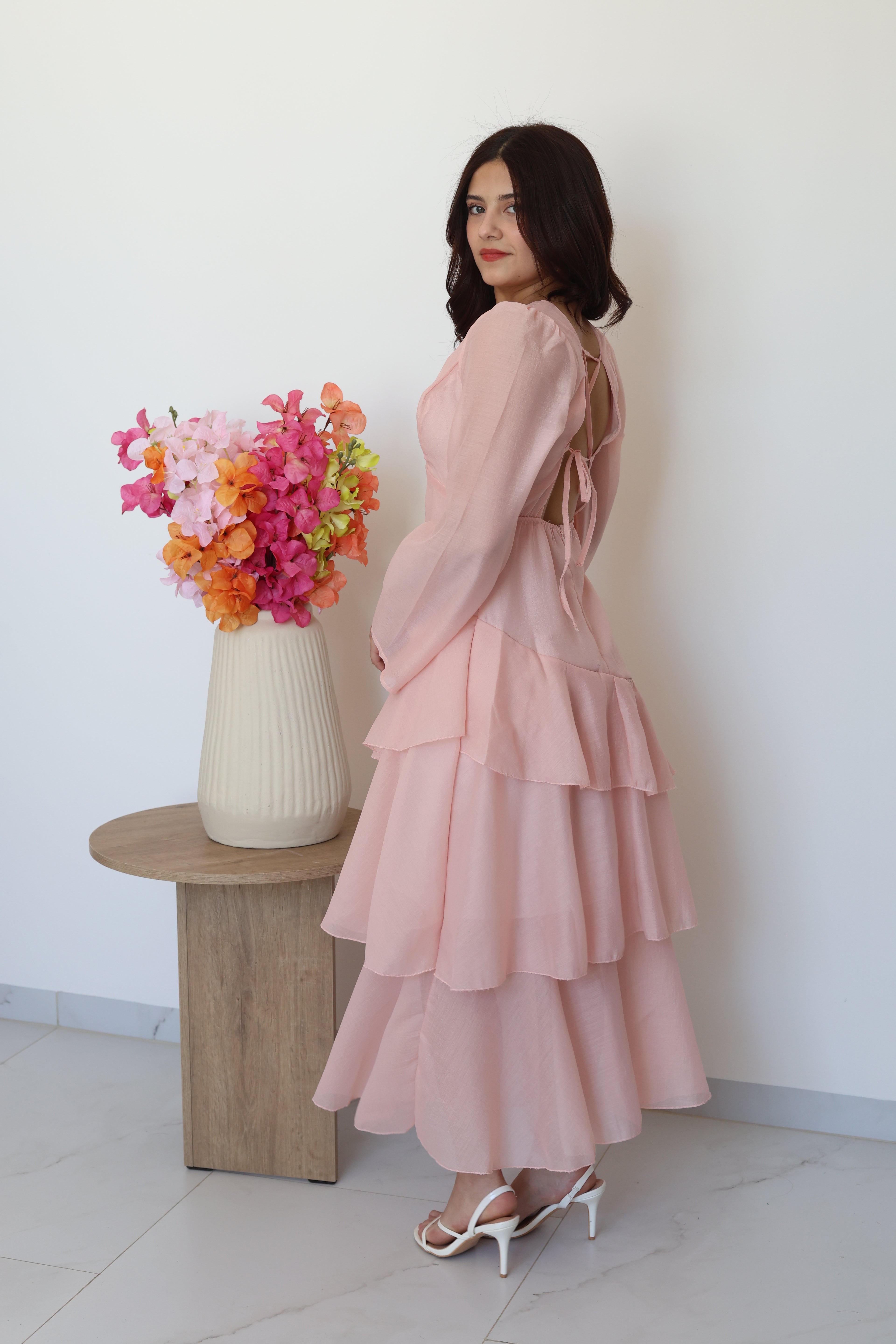Vestido rosa MIDI