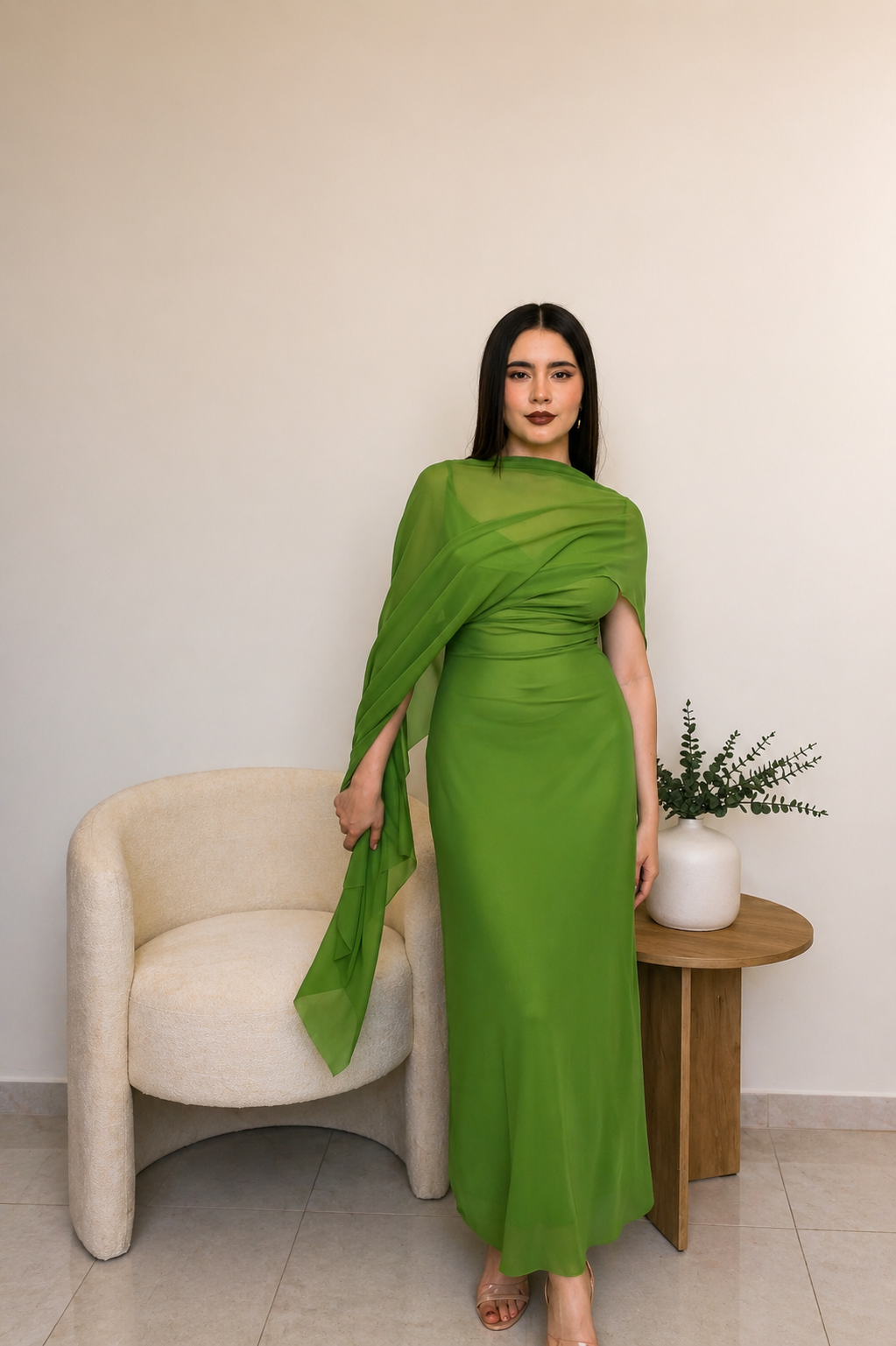 Vestido Verde Atelier