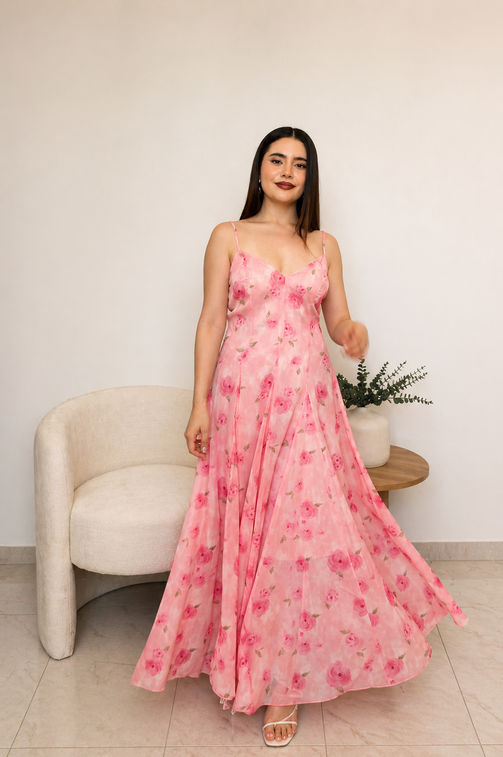 Vestido MIDI rosa