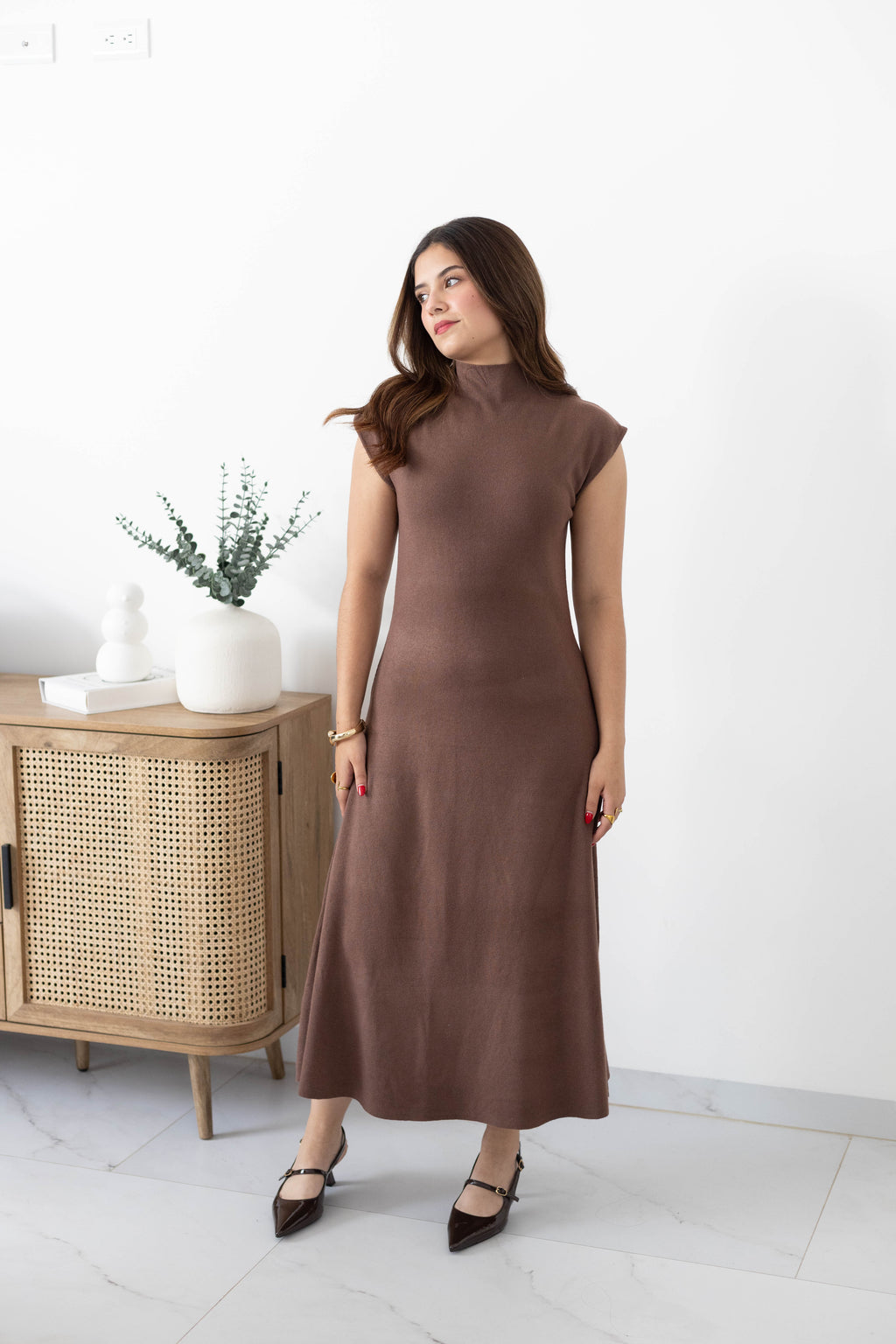 Vestido largo tejido