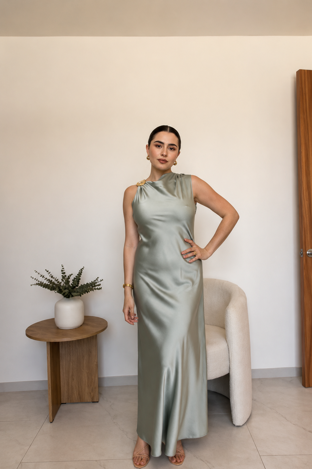 Vestido satín 🤍