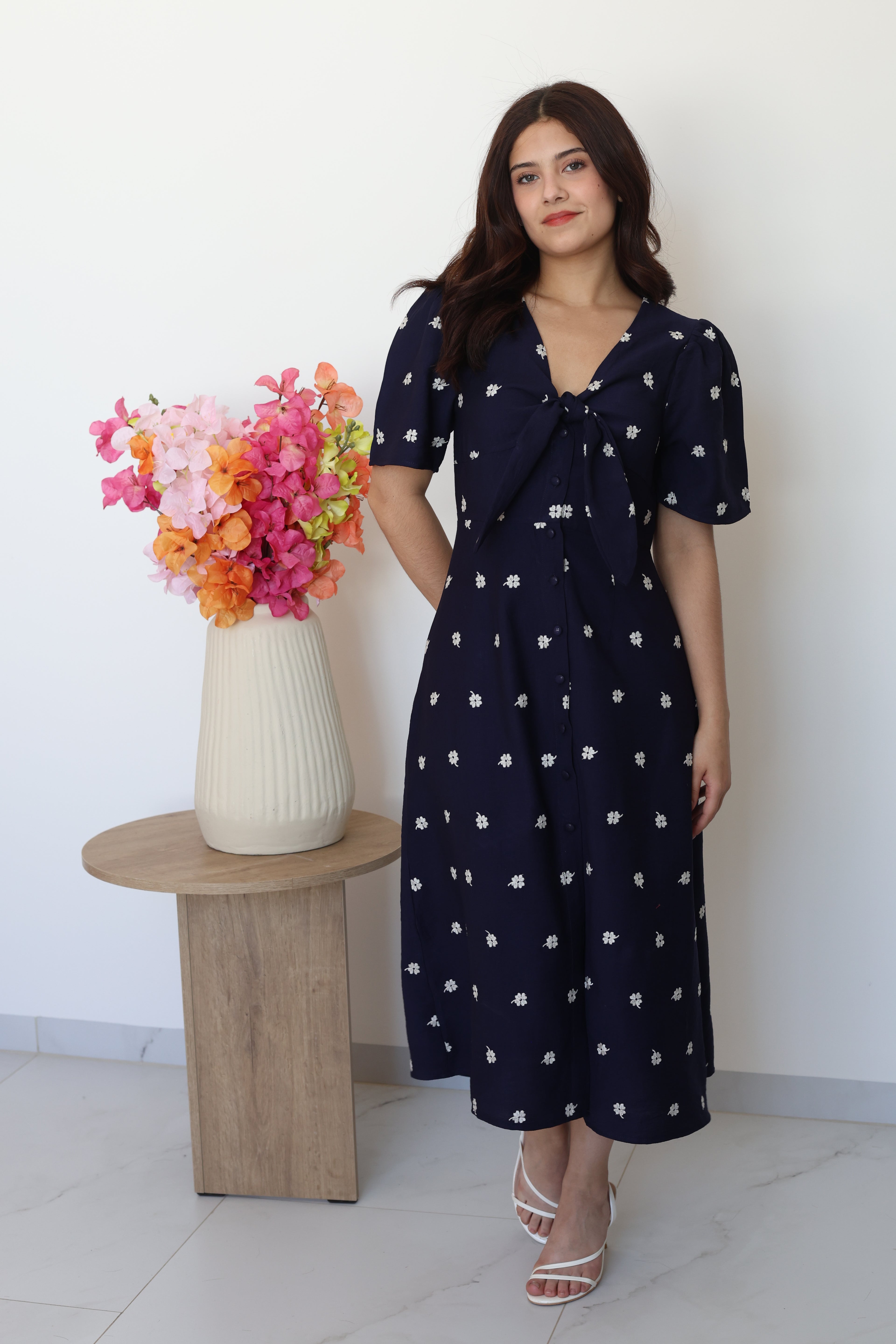 Vestido MIDI azul marino