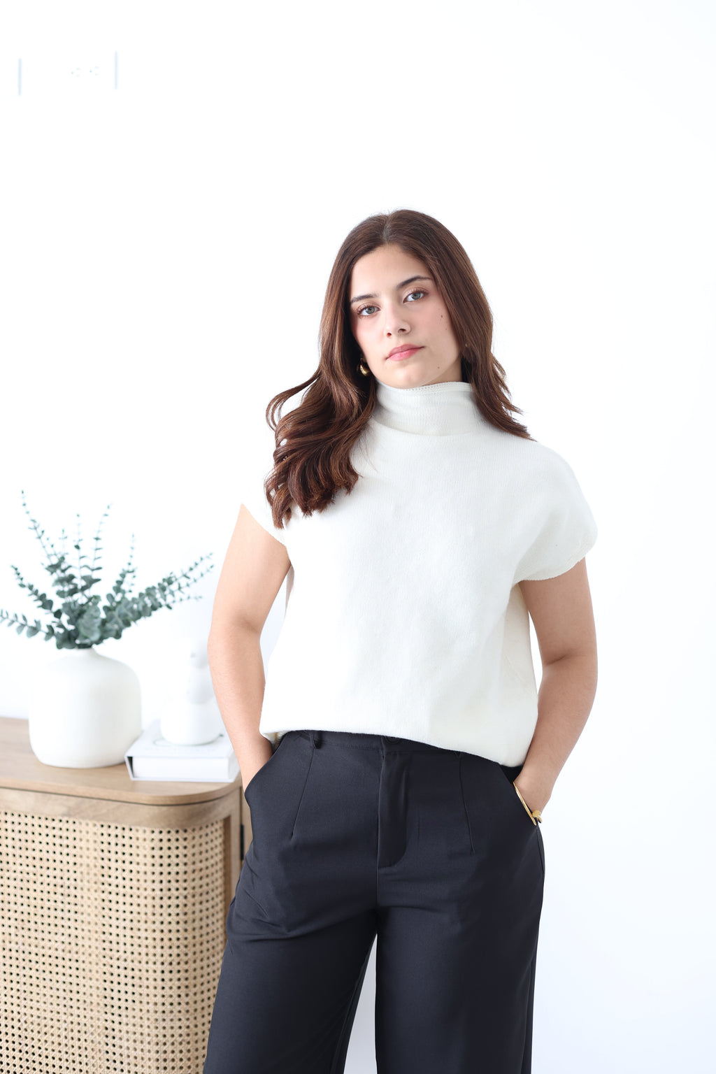 Blusa cuello alto