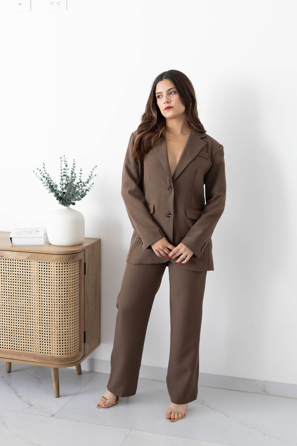 Conjunto 2pz café sastre