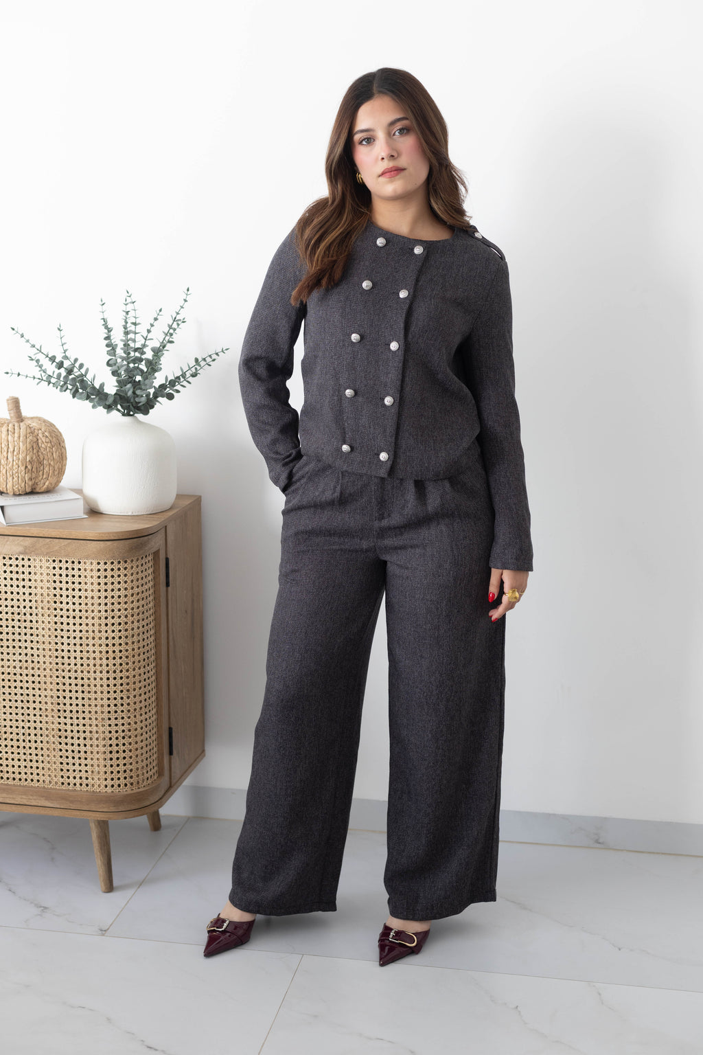 Conjunto 2pz gris oscuro