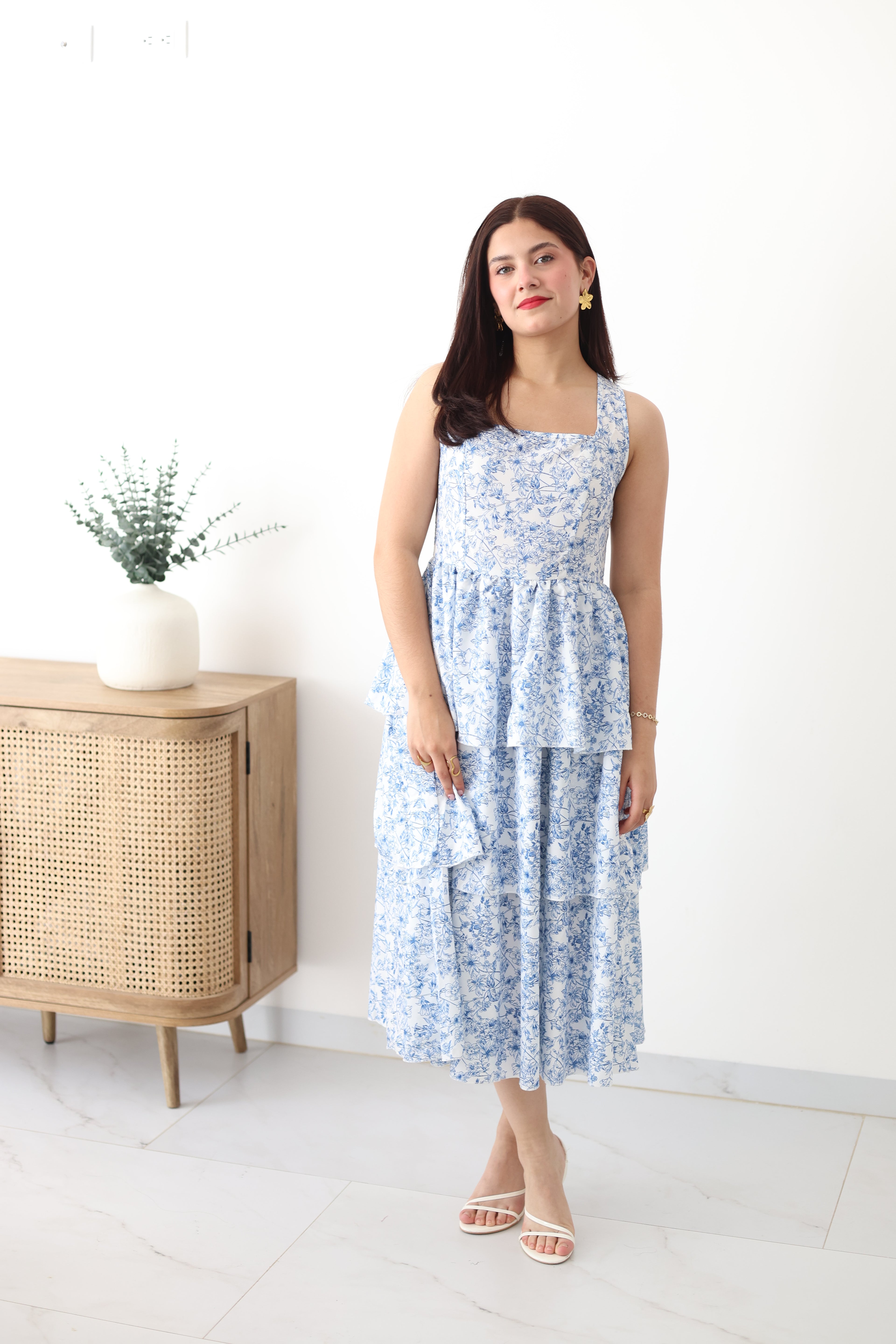 Vestido estampado olanes