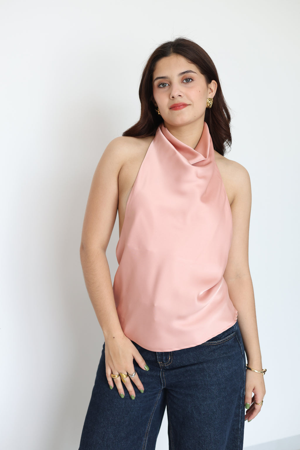 Blusa de satin