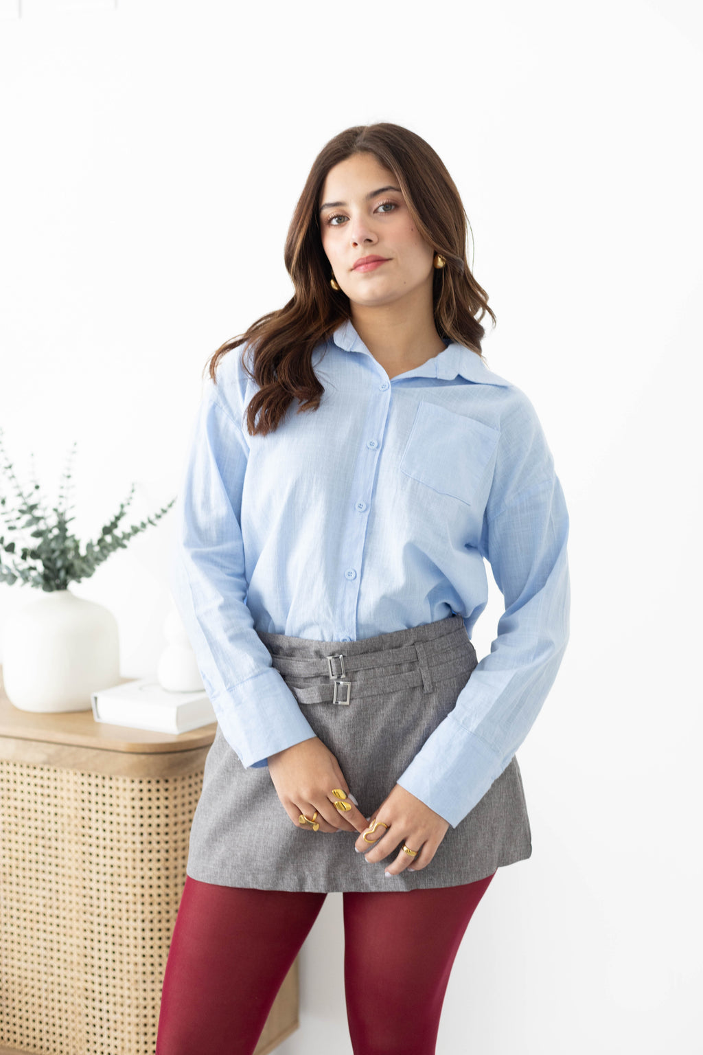Falda gris