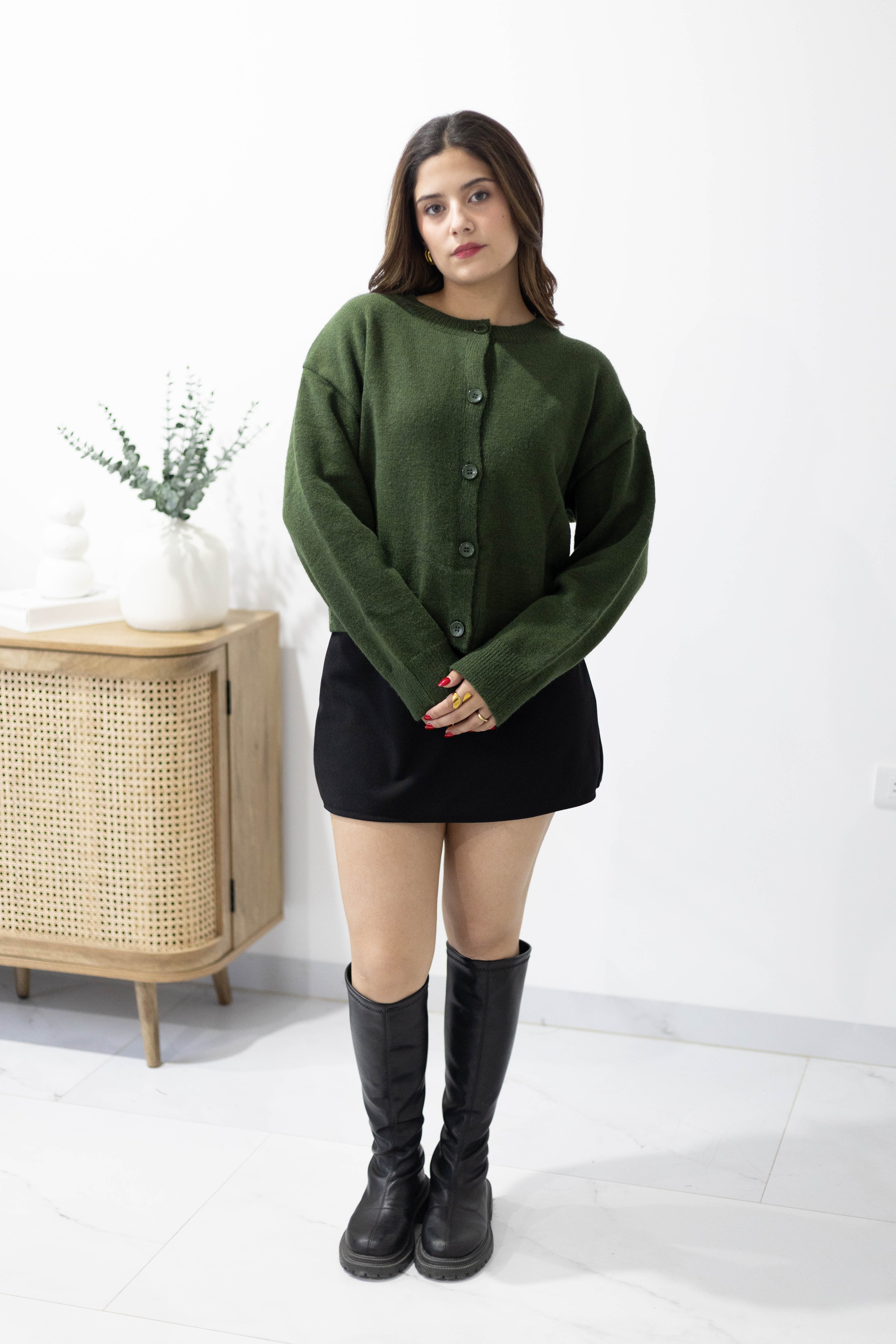 Suéter botón sencillo