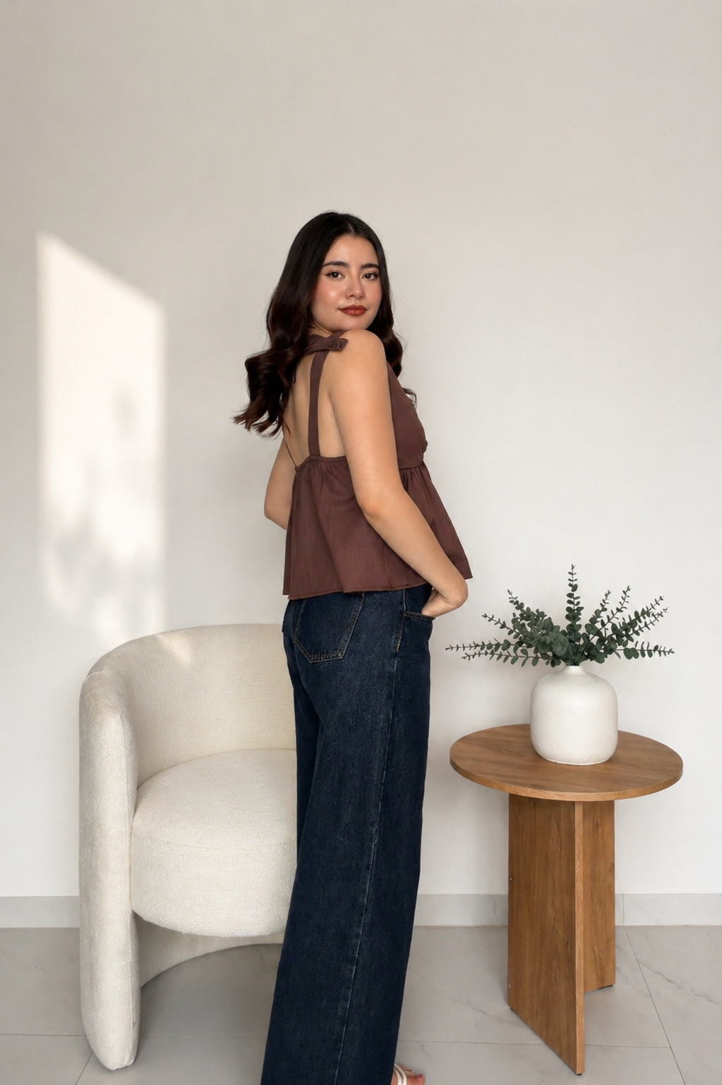 Blusa café