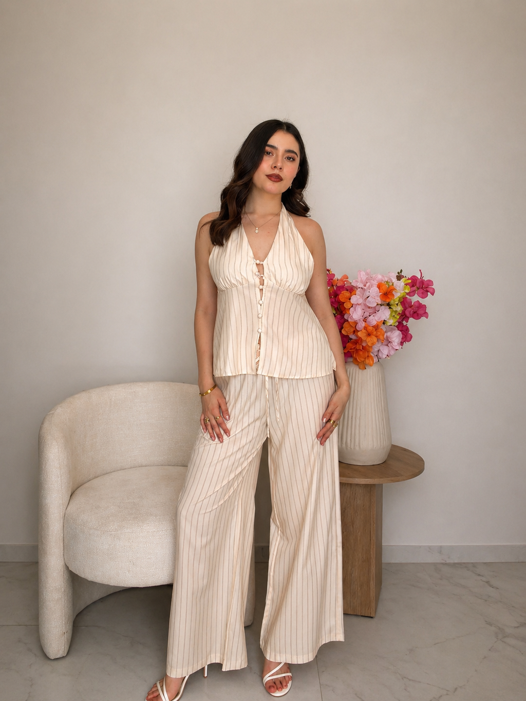 Conjunto 2pz beige
