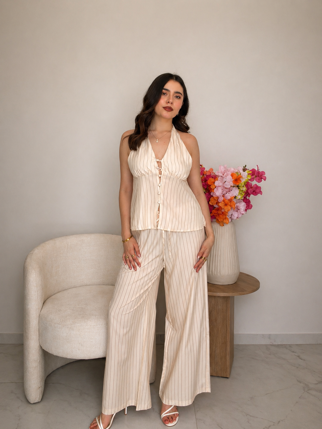 Conjunto 2pz beige