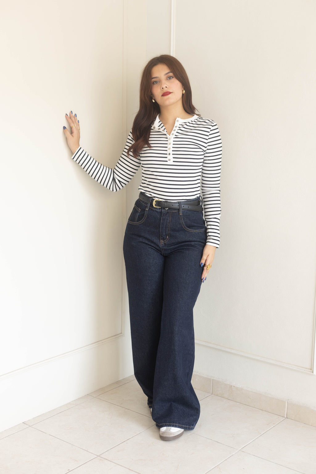 Blusa de rayas manga larga