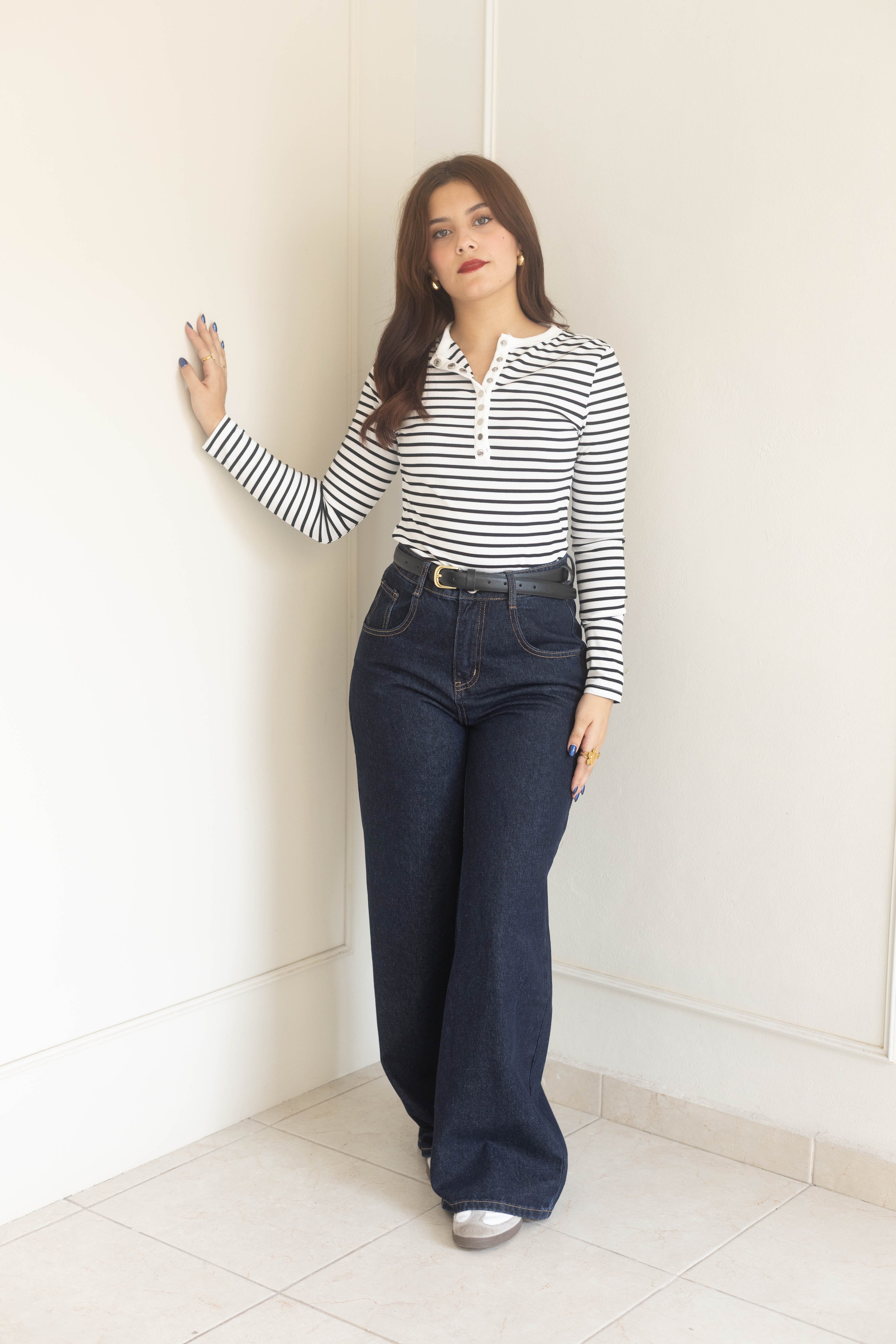 Blusa de rayas manga larga