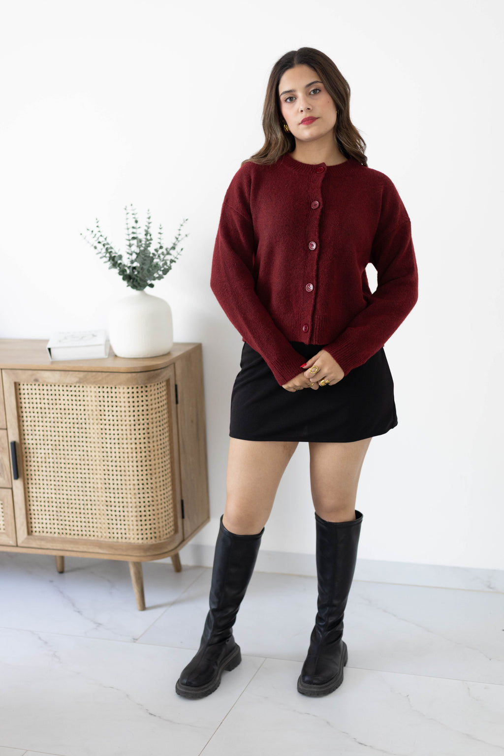 Suéter botón sencillo