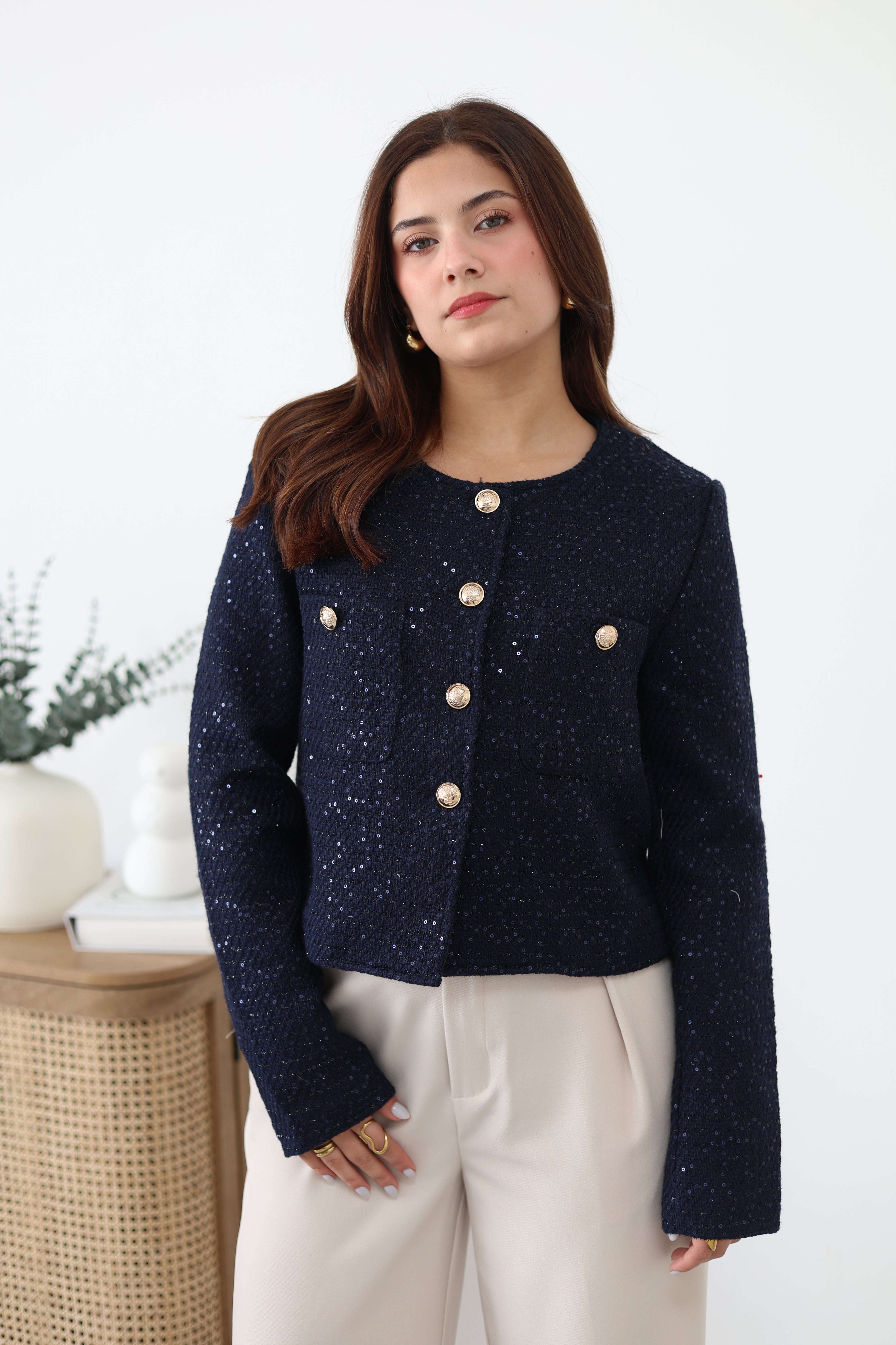 Abrigo de lentejuelas