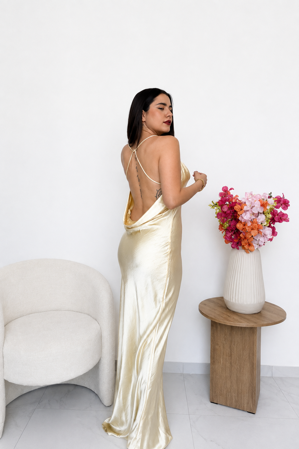 Vestido satin