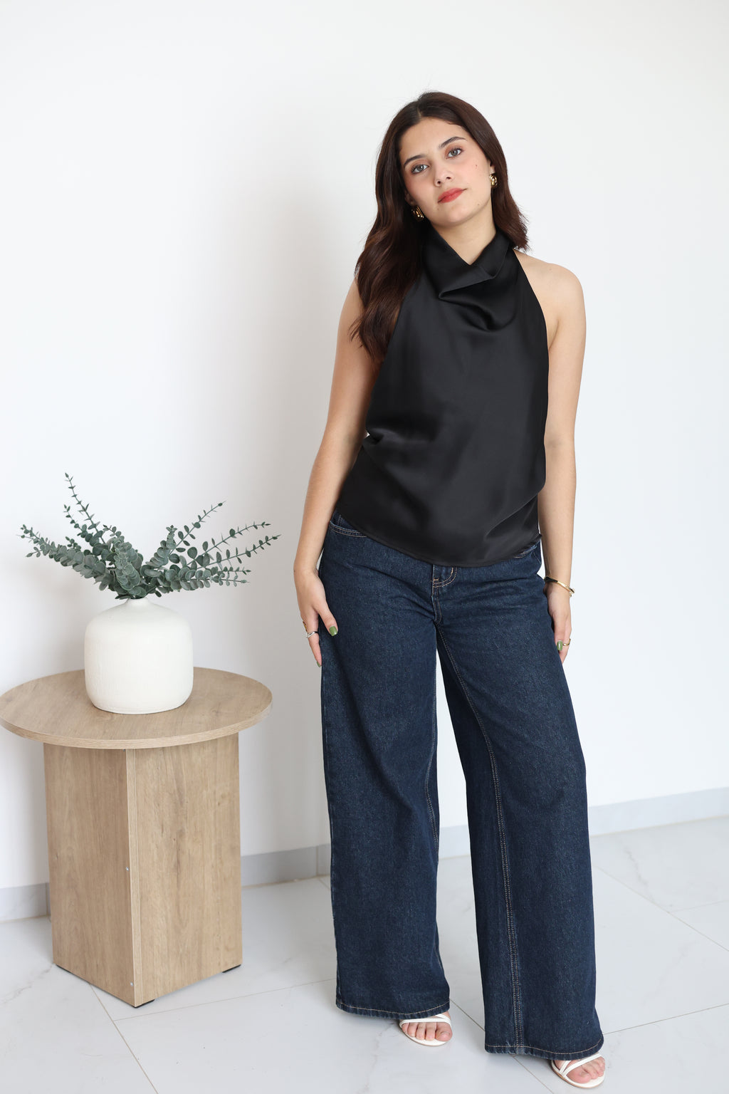 Blusa de satin