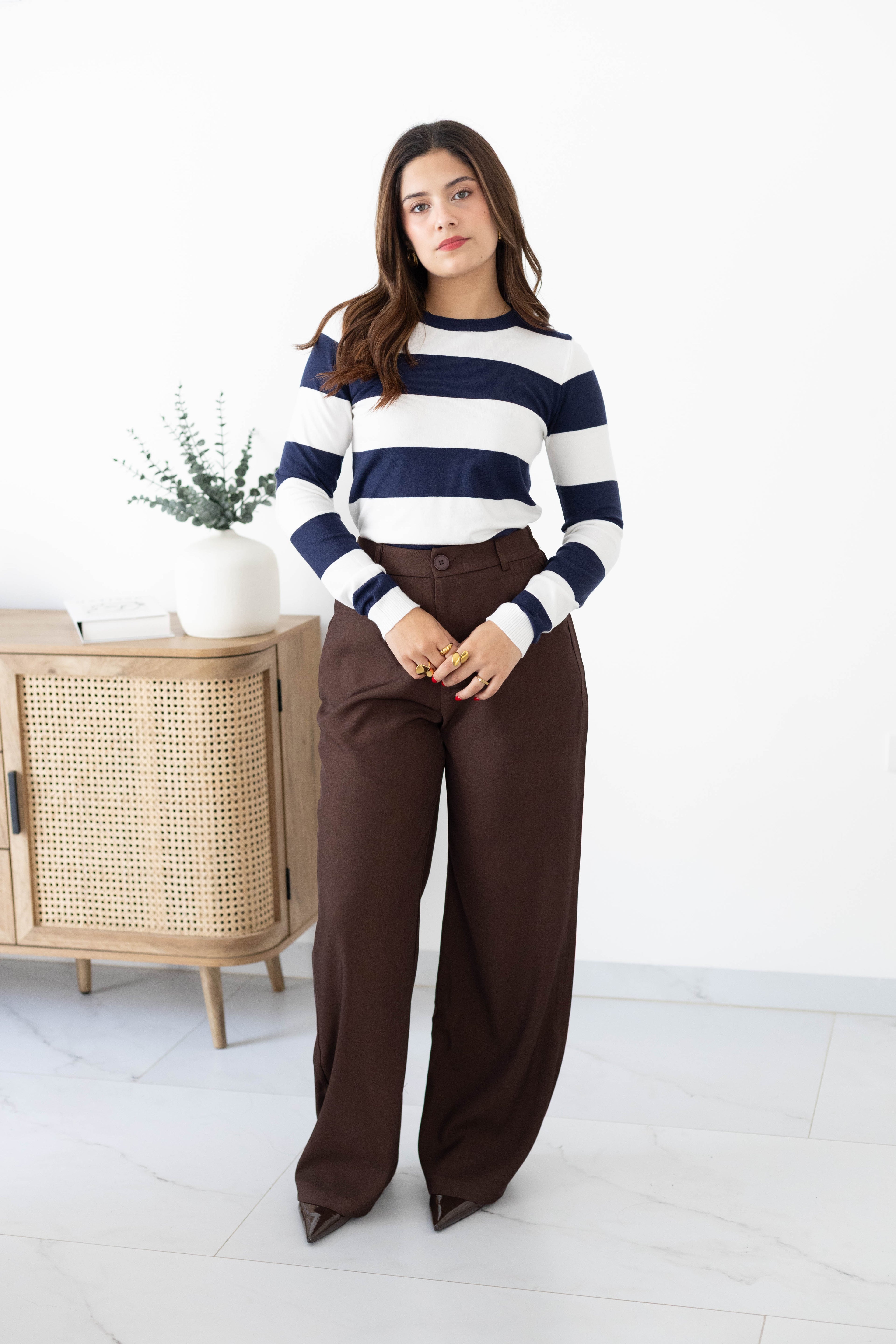 Suéter básico de rayas