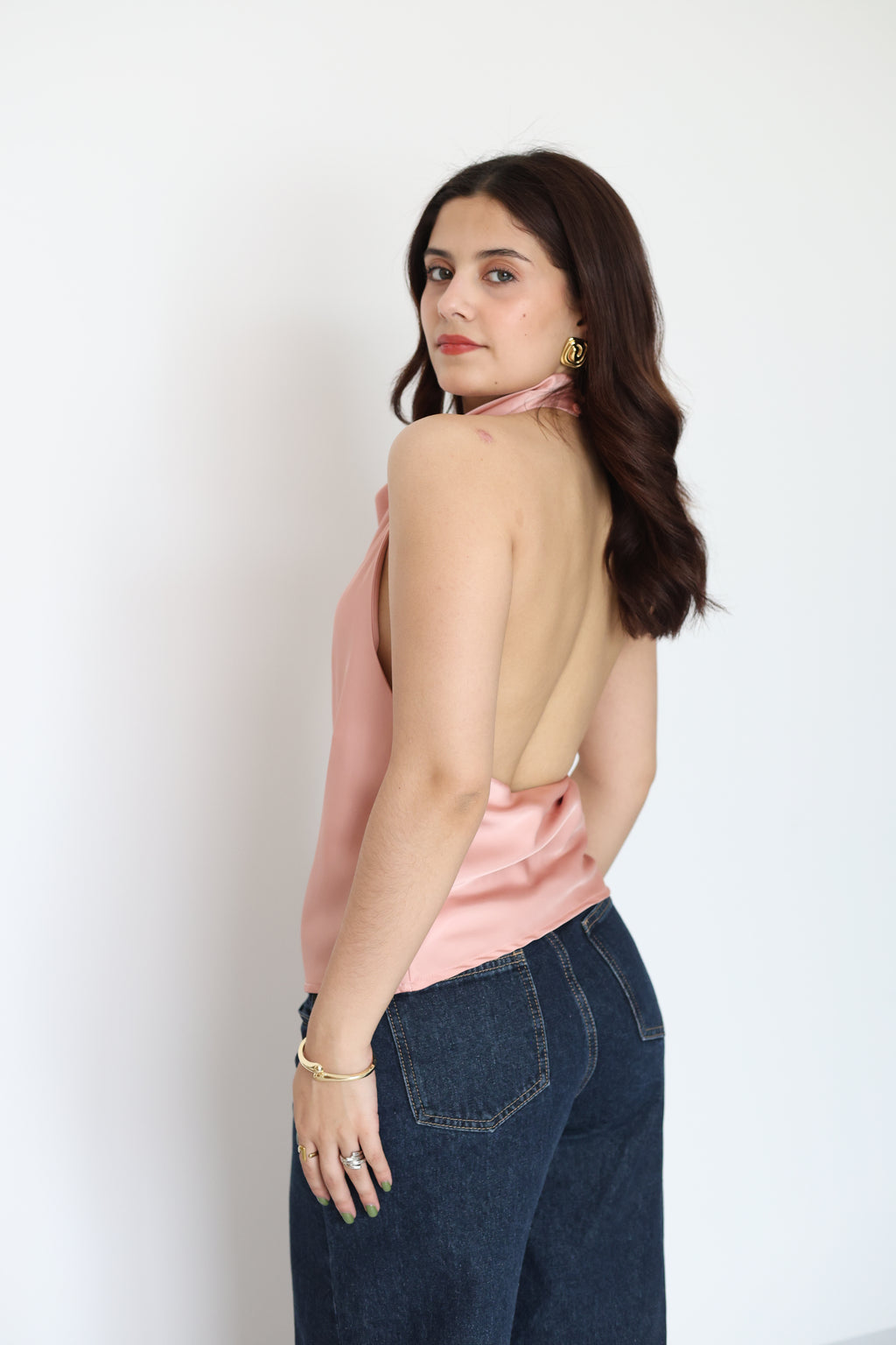 Blusa de satin
