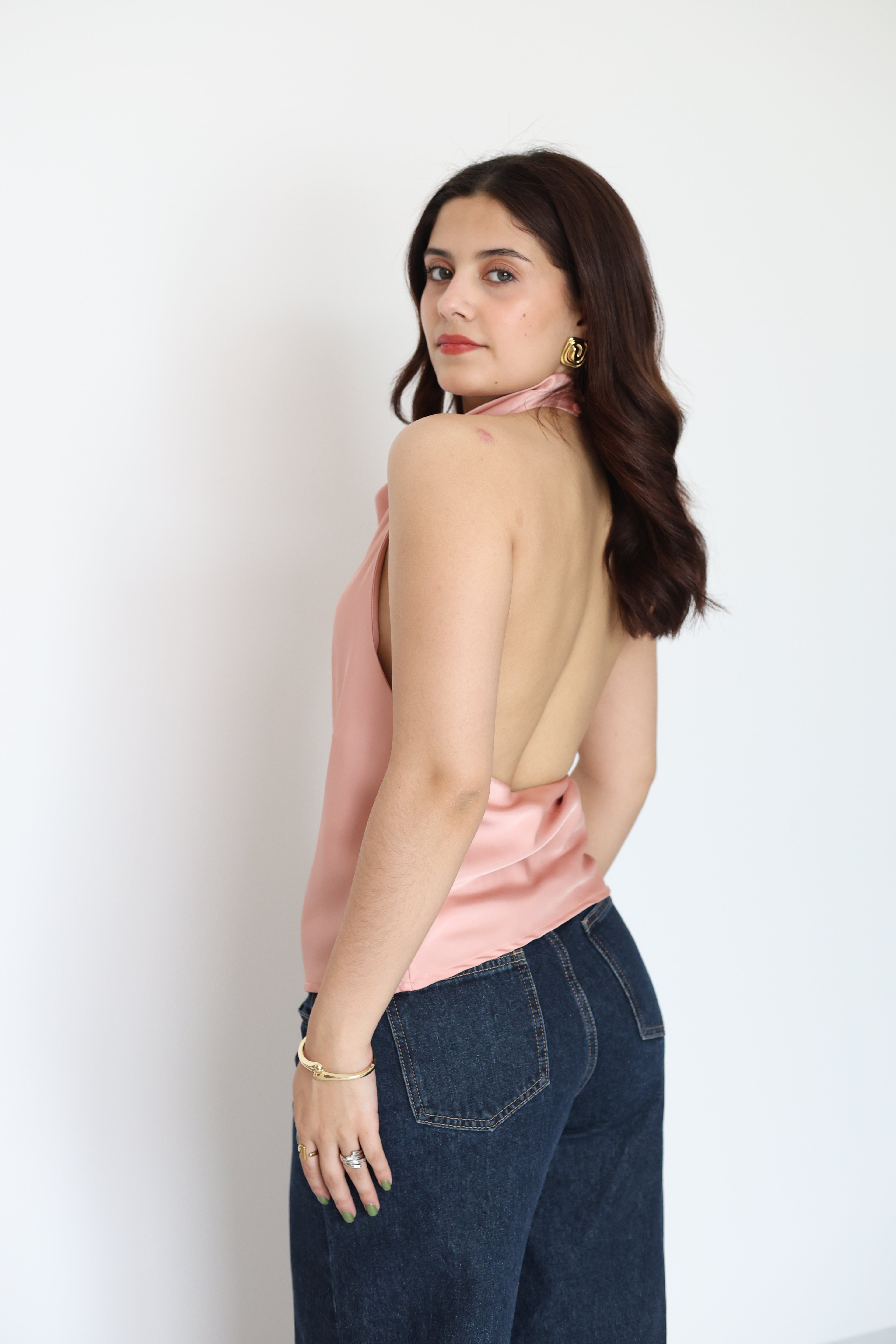 Blusa de satin