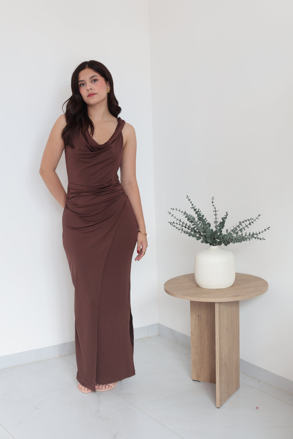 Vestido café