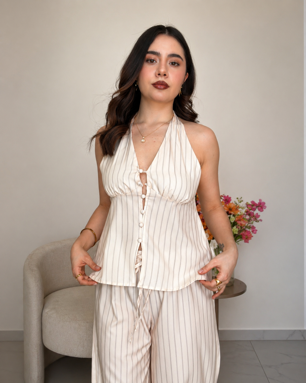 Conjunto 2pz beige
