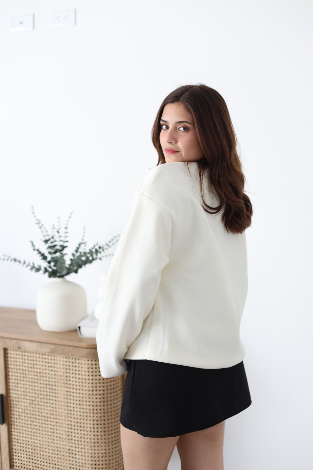 Abrigo beige corto