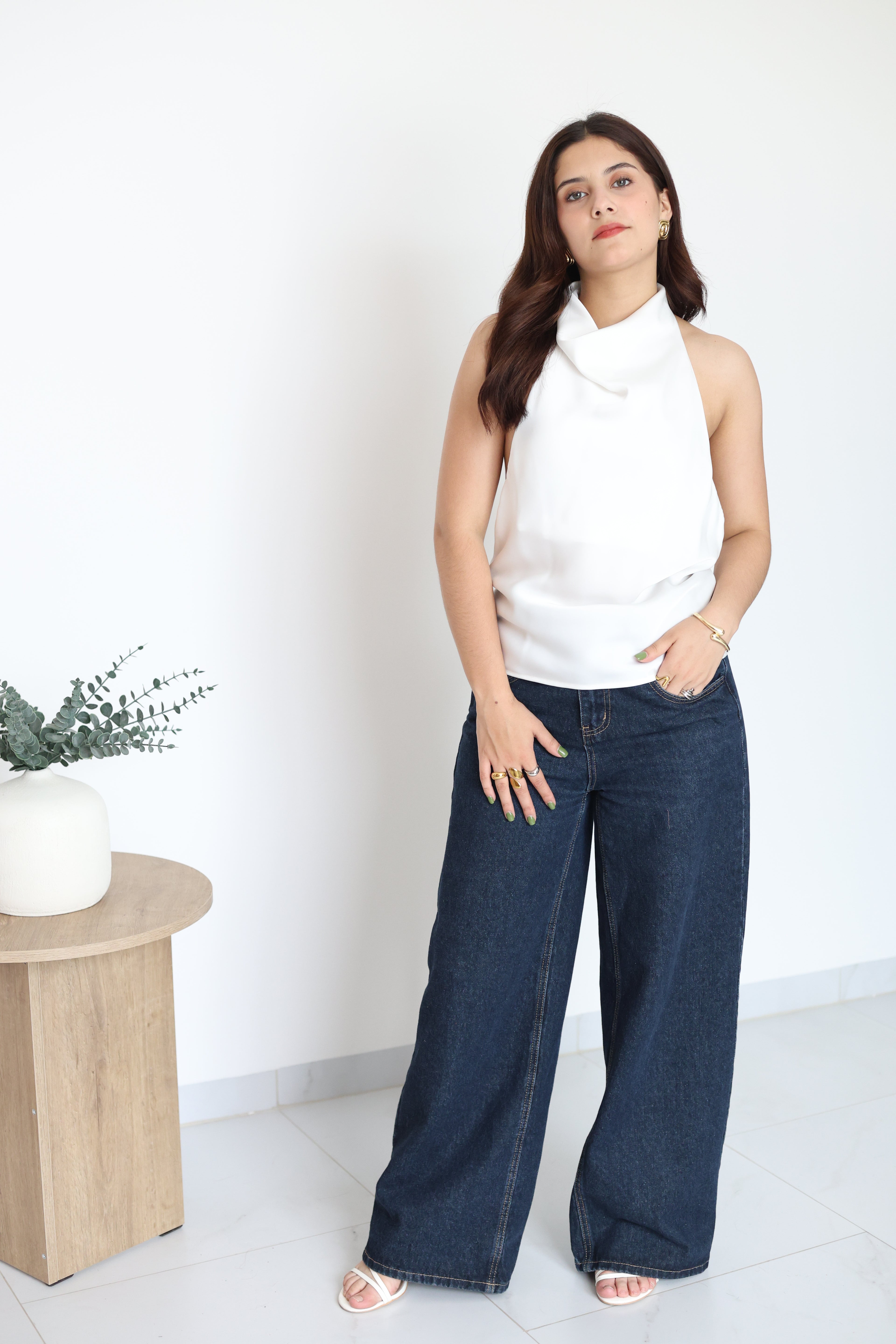 Blusa de satin