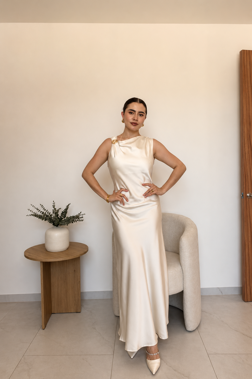 Vestido satín 🤍