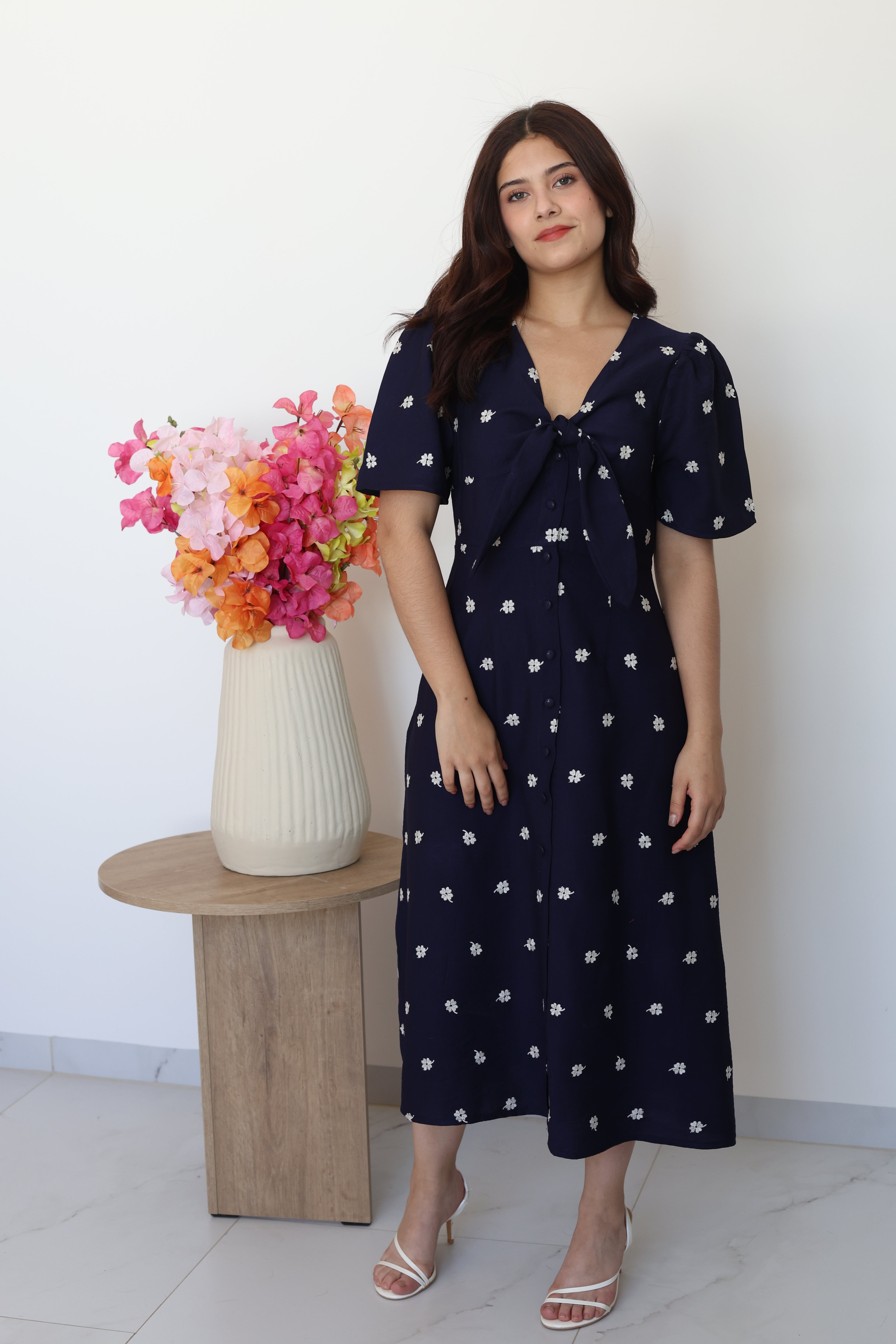 Vestido MIDI azul marino