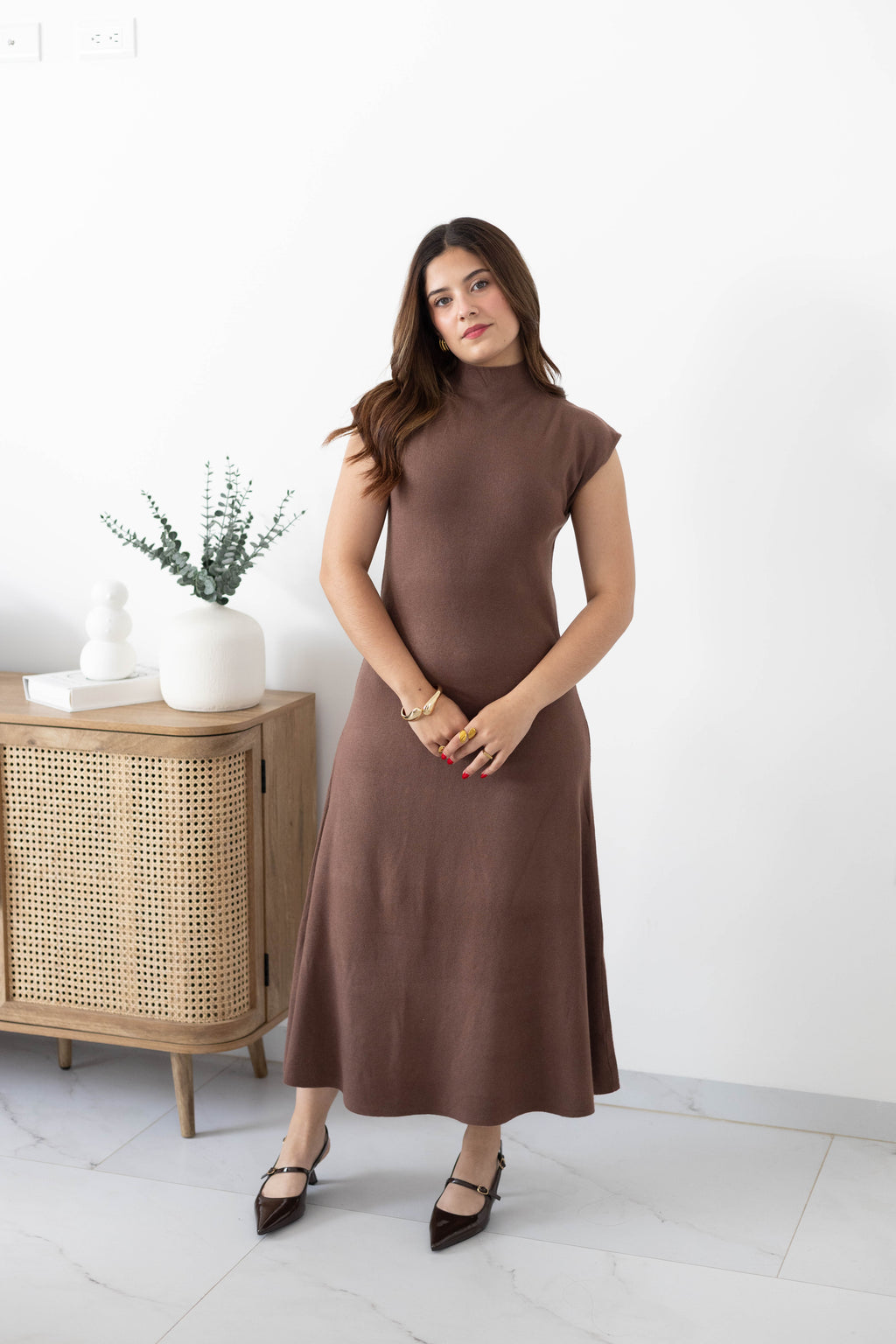 Vestido largo tejido