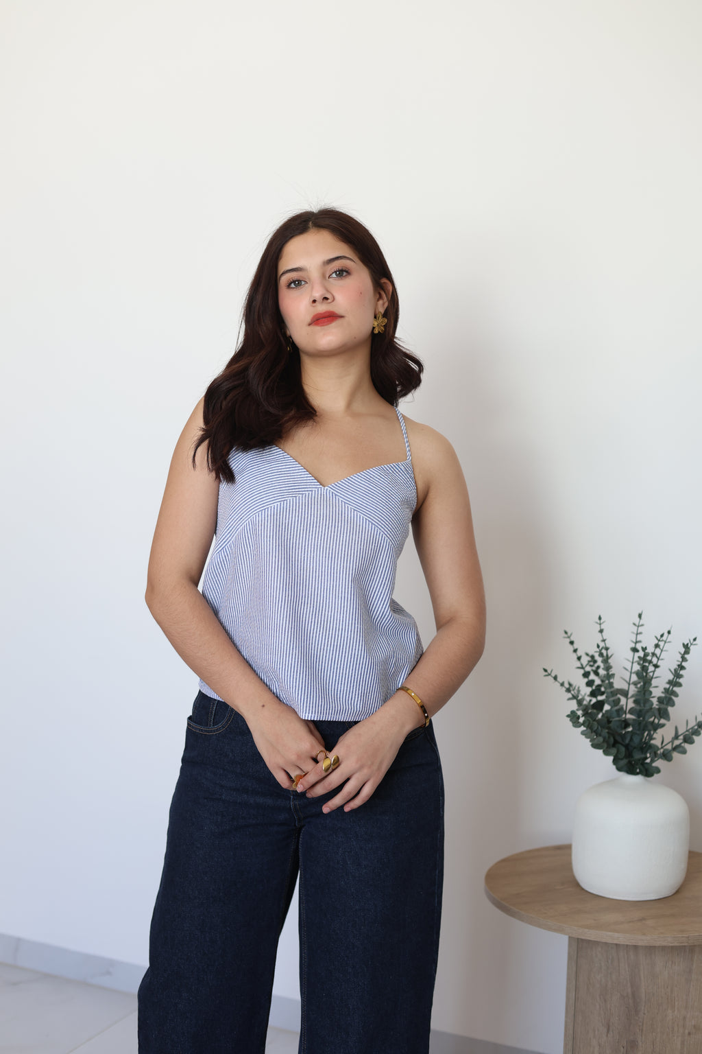 Blusa de tirantes azul