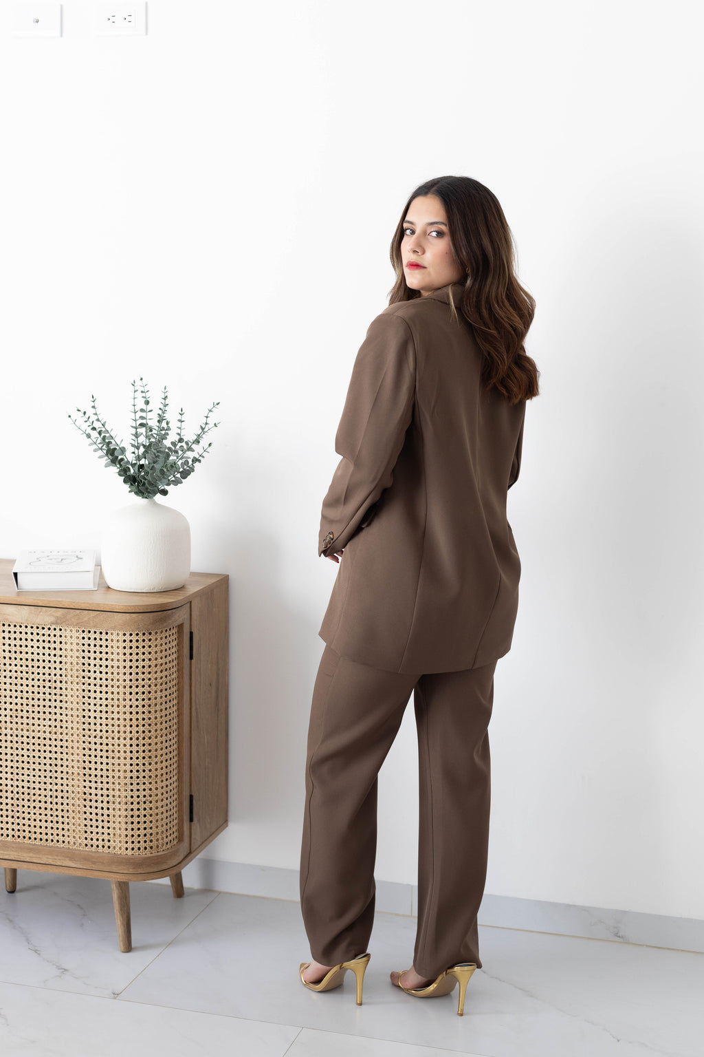 Conjunto 2pz café sastre