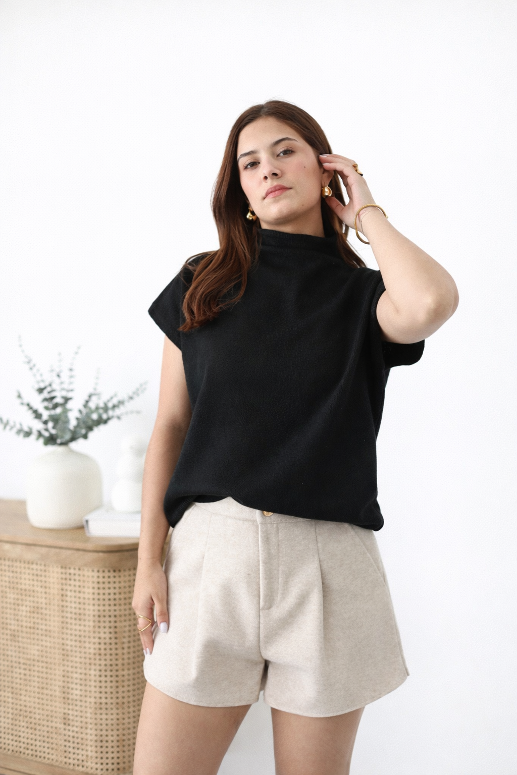 Blusa cuello alto