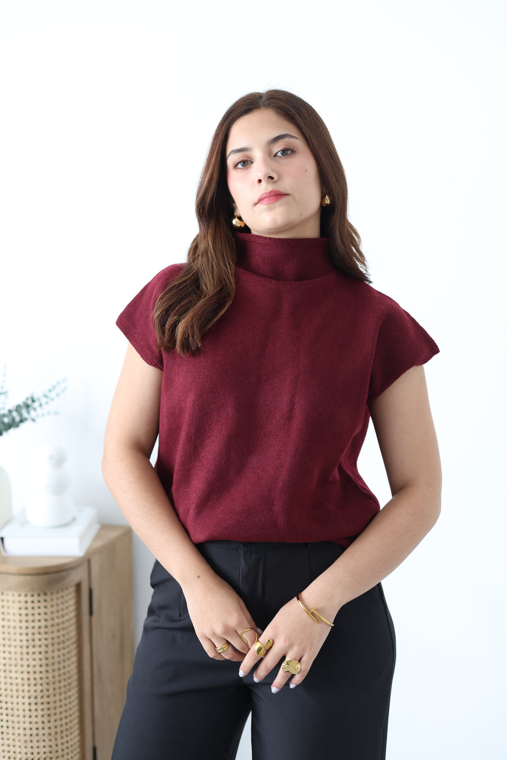 Blusa cuello alto