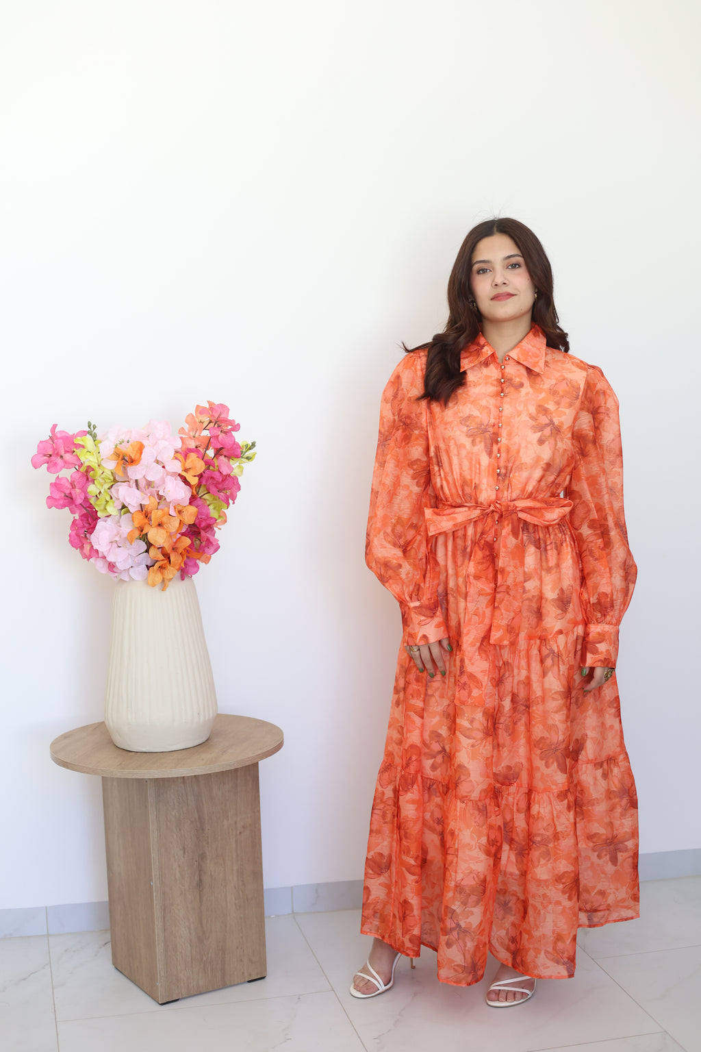 Vestido MIDI naranja