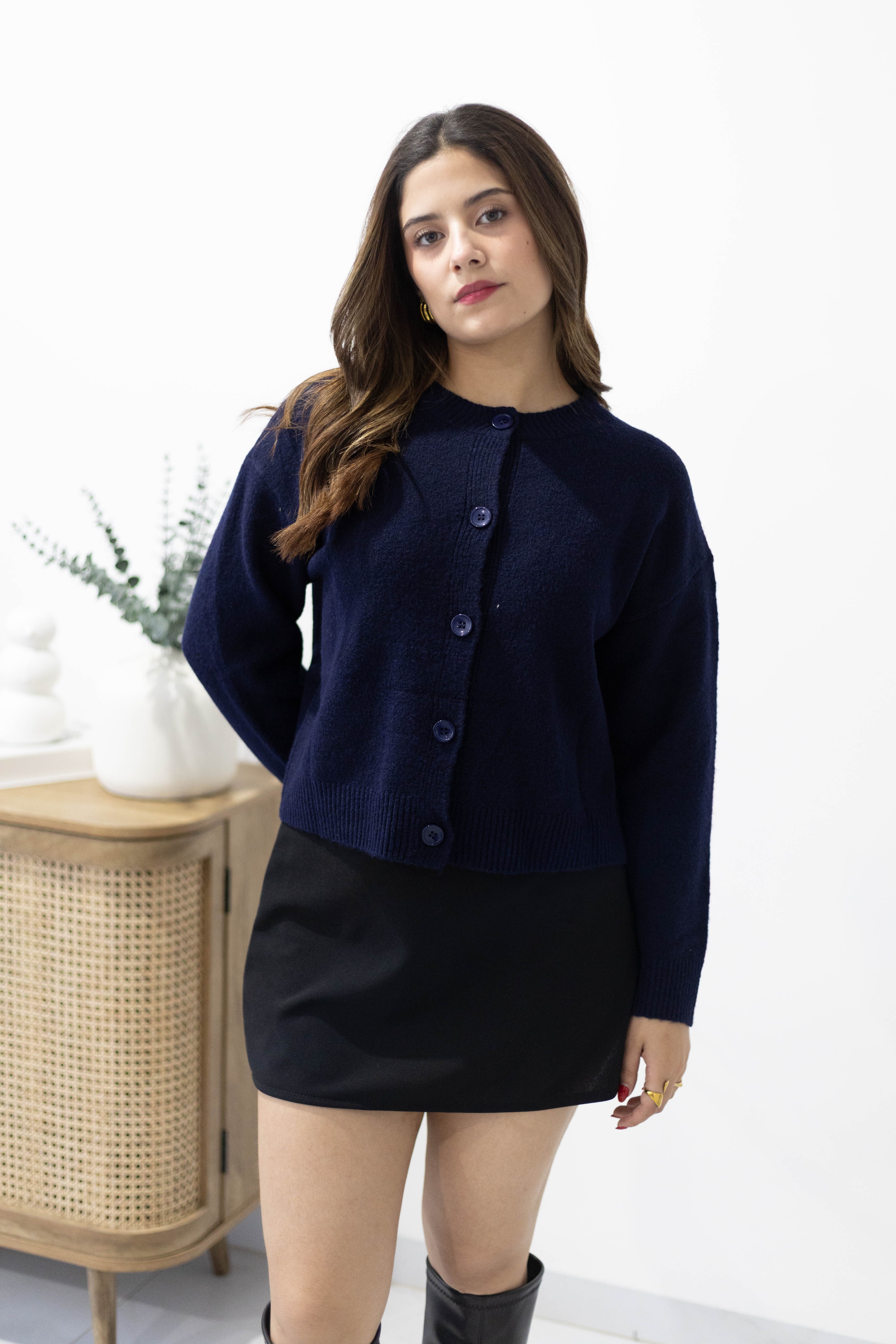 Suéter botón sencillo