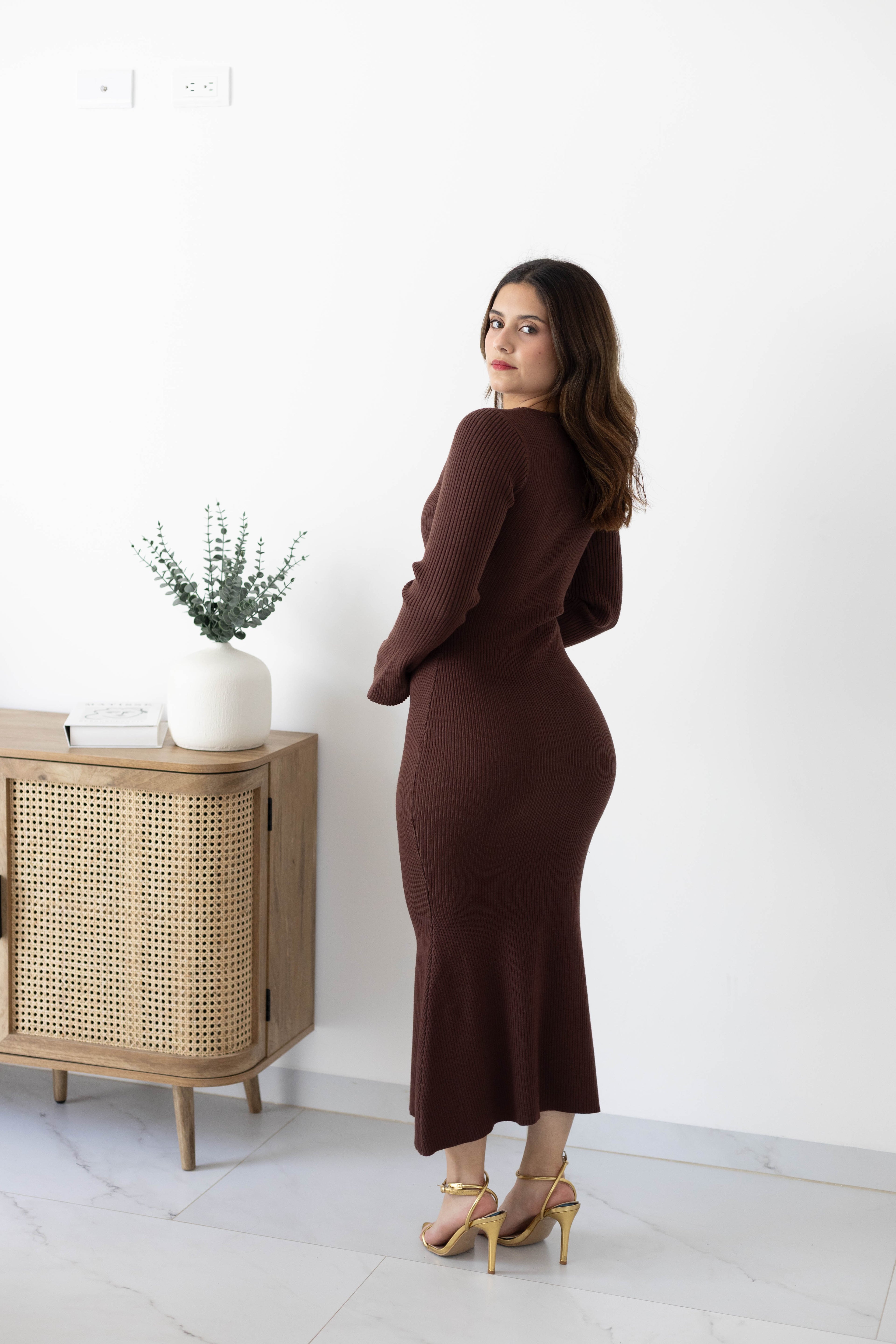 Vestido largo tejido