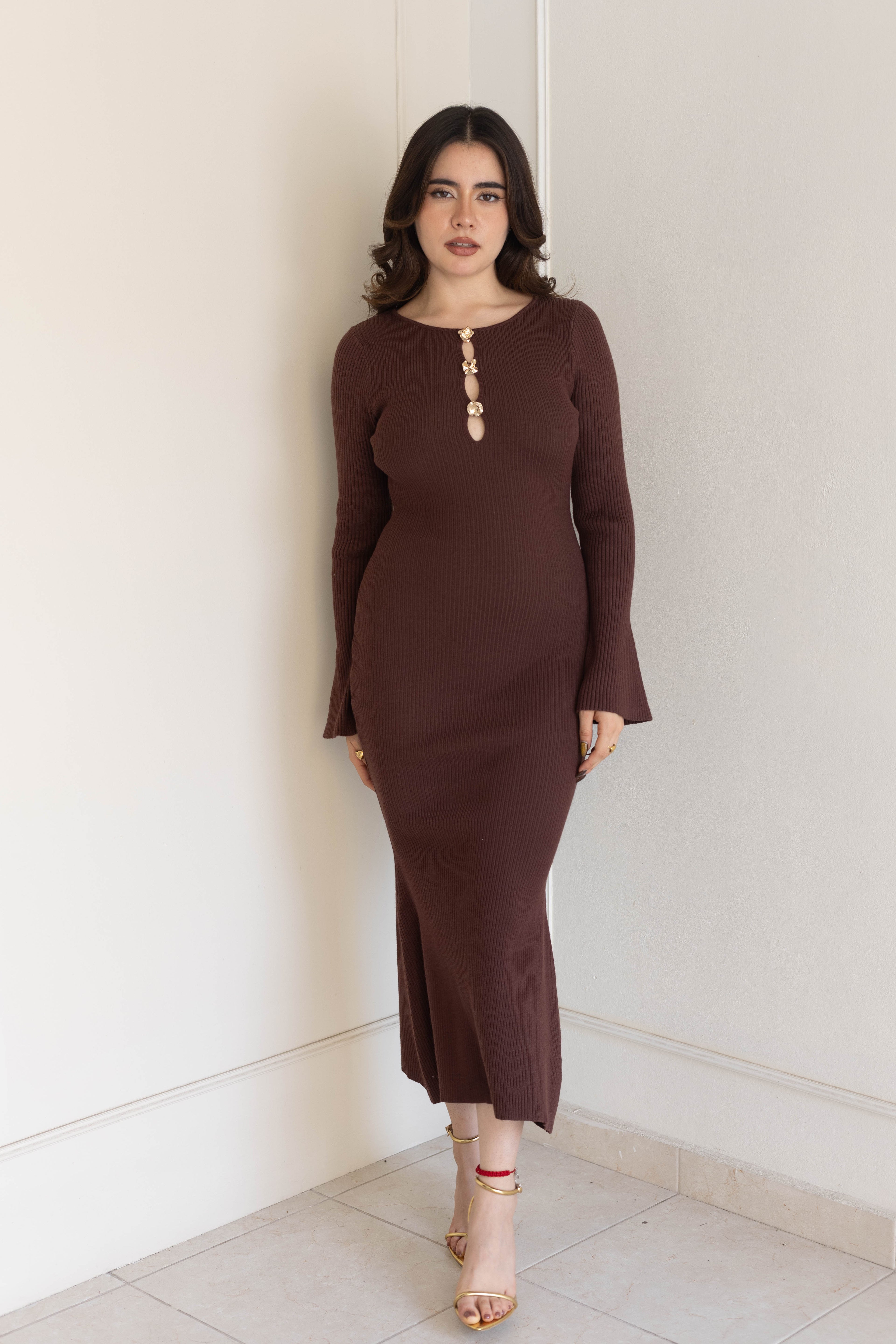 Vestido largo tejido