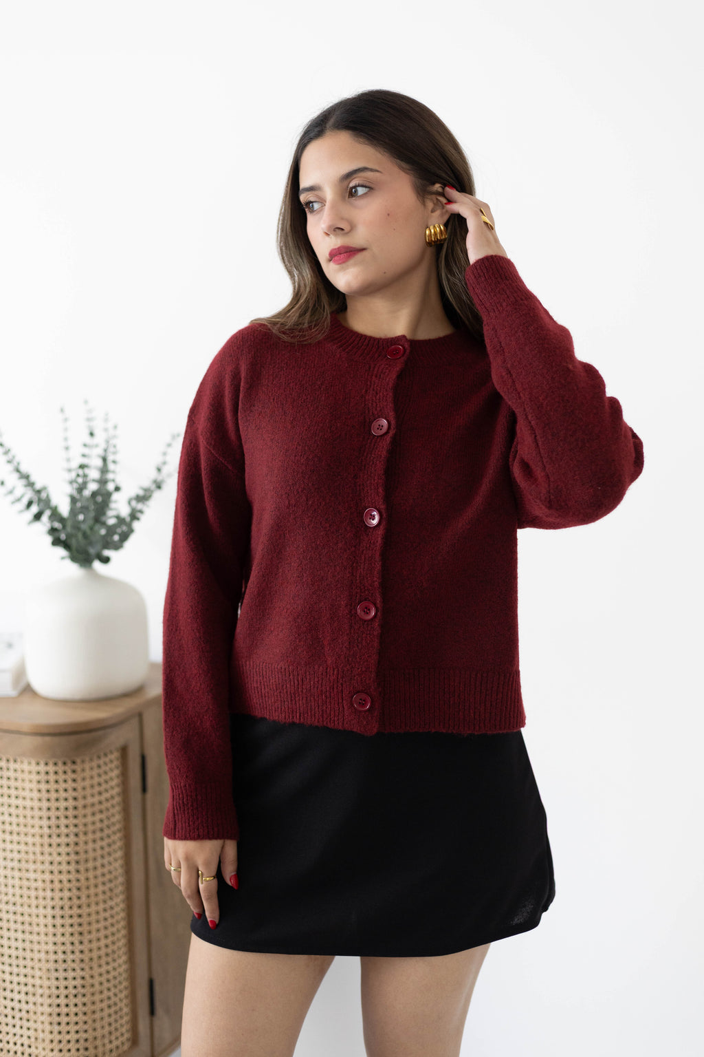 Suéter botón sencillo