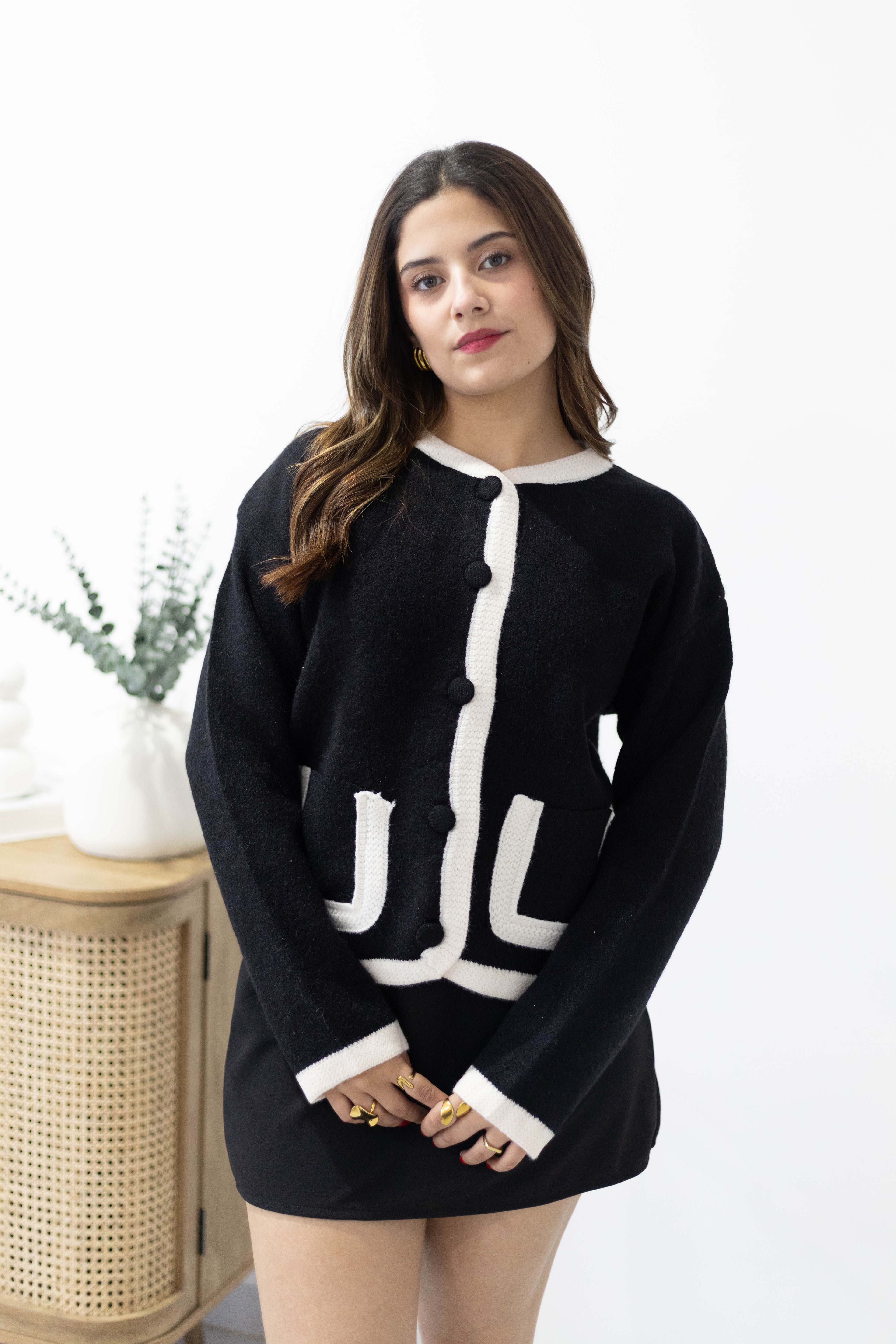 Suéter tejido de botones