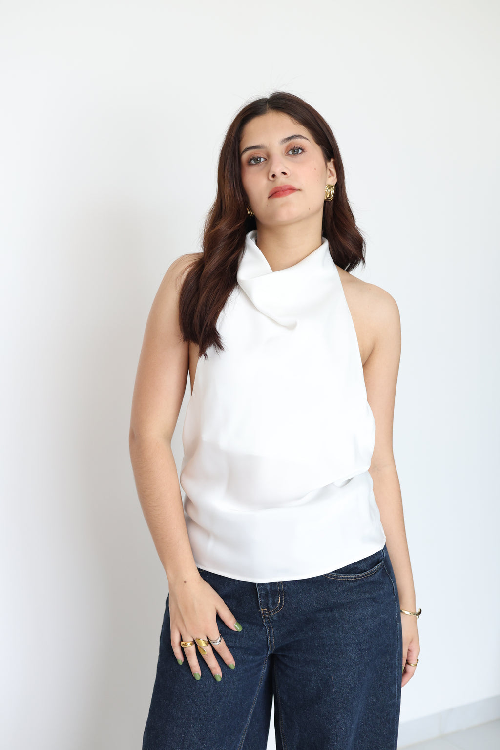 Blusa de satin