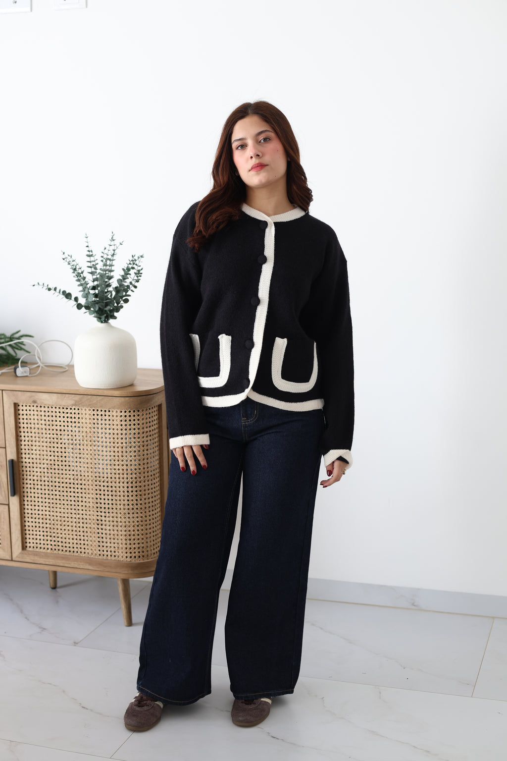 Suéter tejido de botones