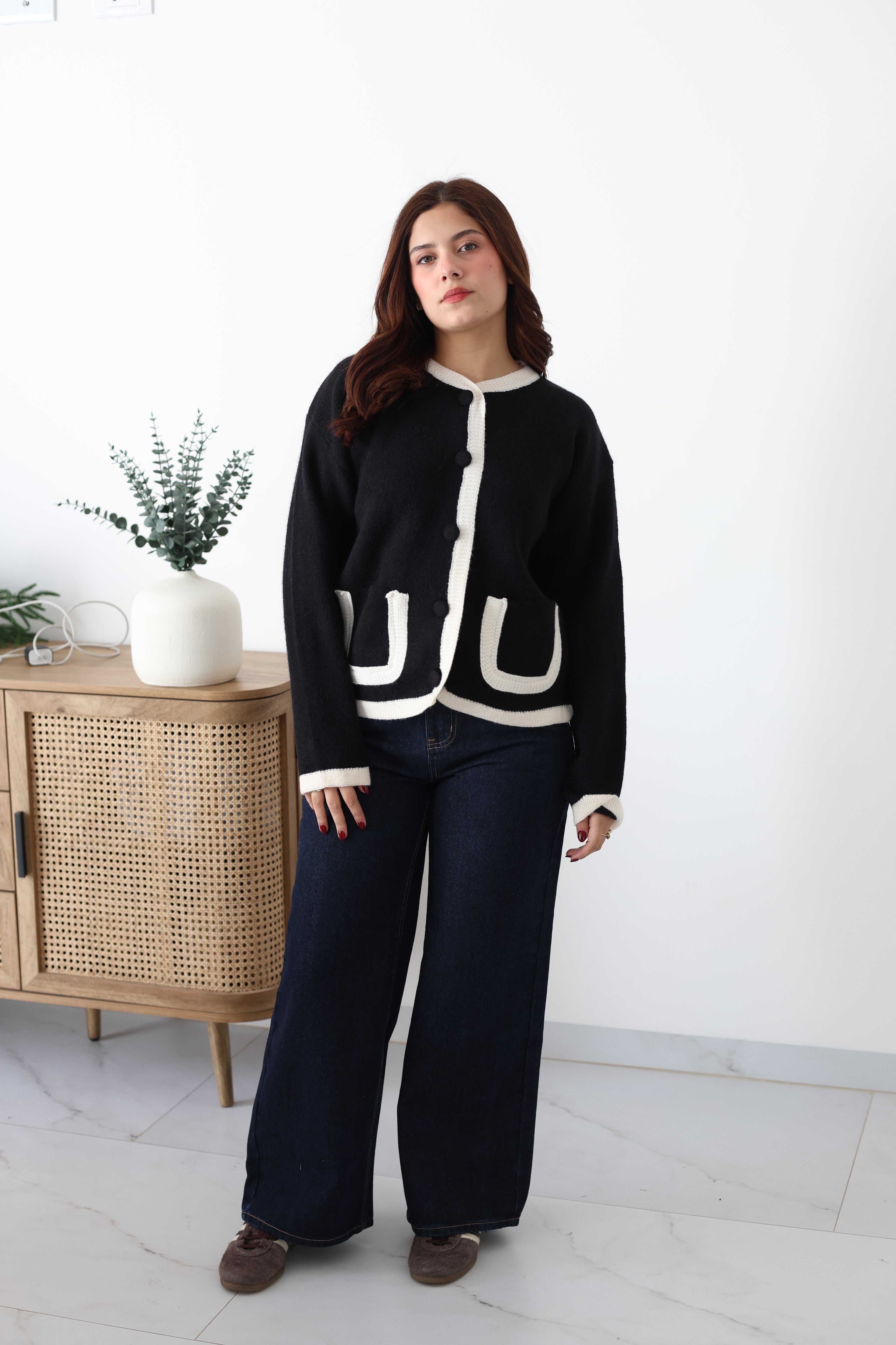 Suéter tejido de botones