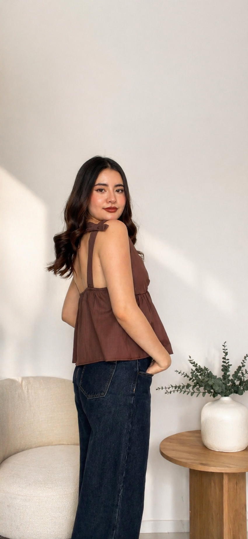 Blusa café