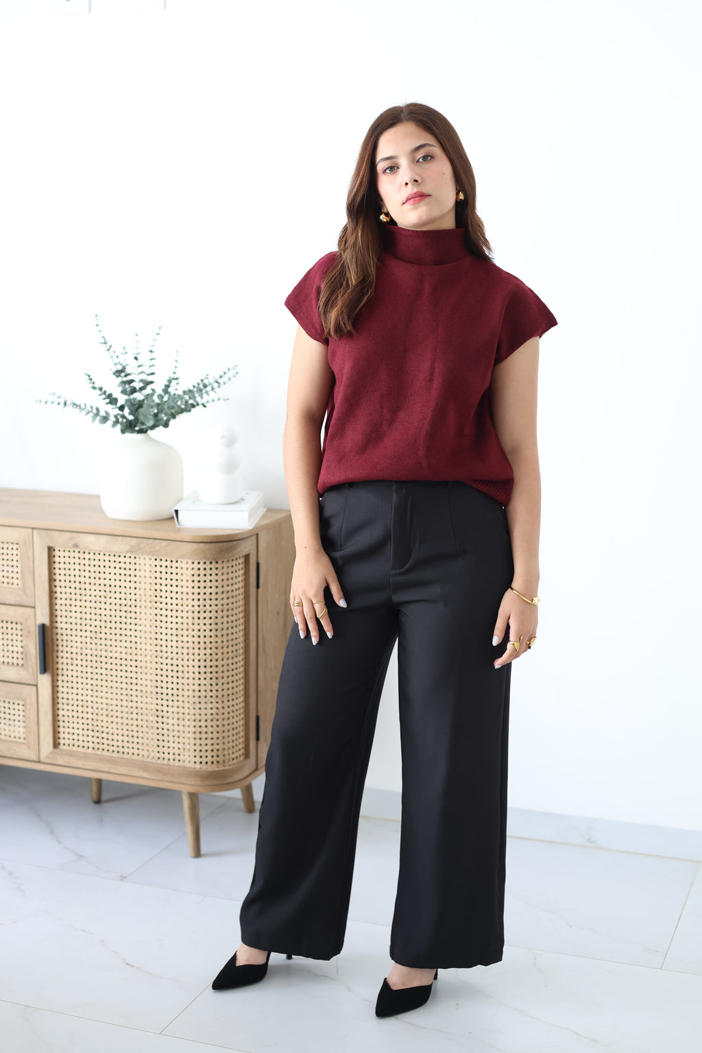 Blusa cuello alto